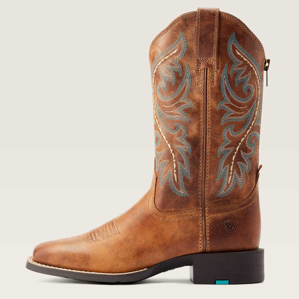 Women Round Up Back Zip Western Boot | Ariat us