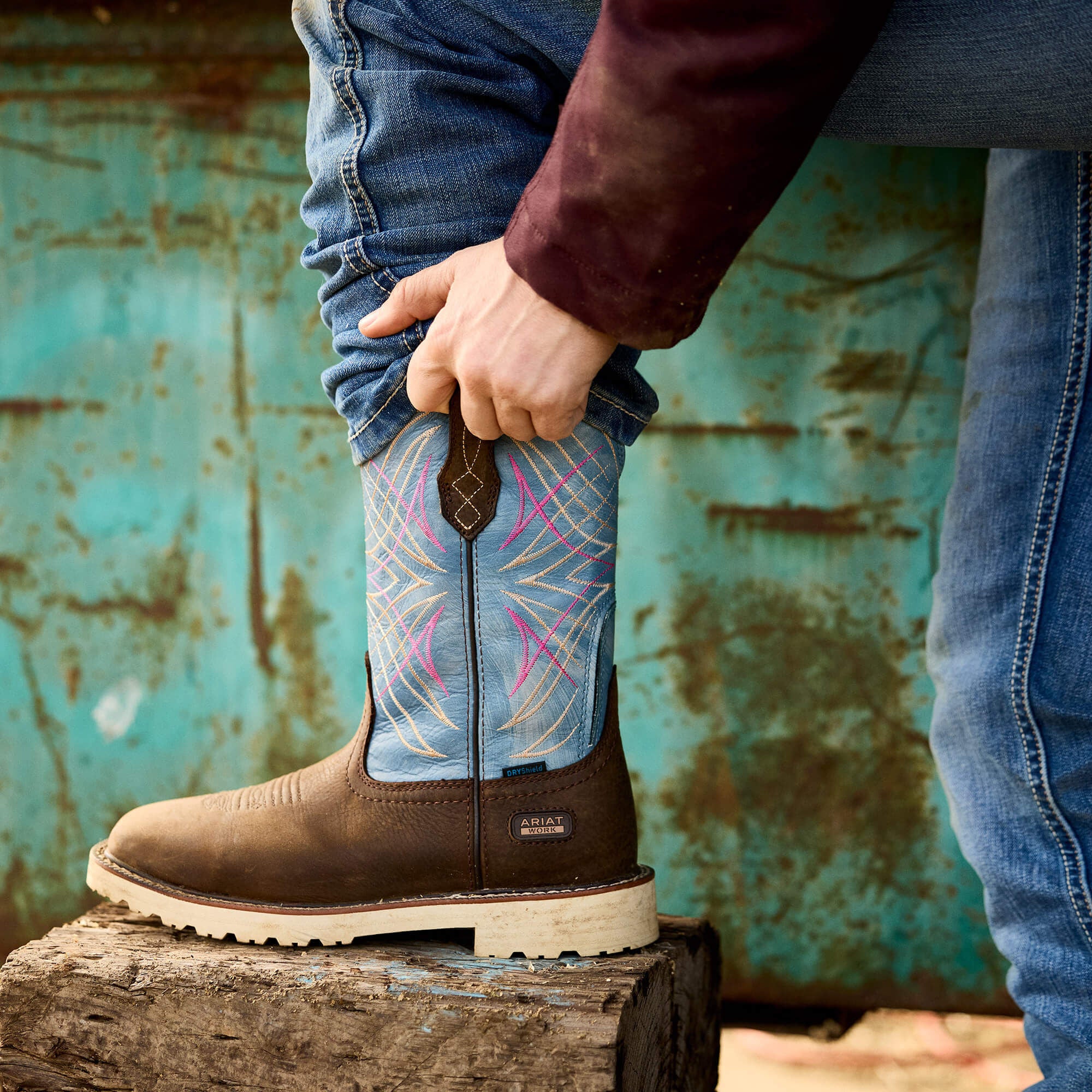 Women Activator Waterproof Wide Square Toe Work Boot | Ariat