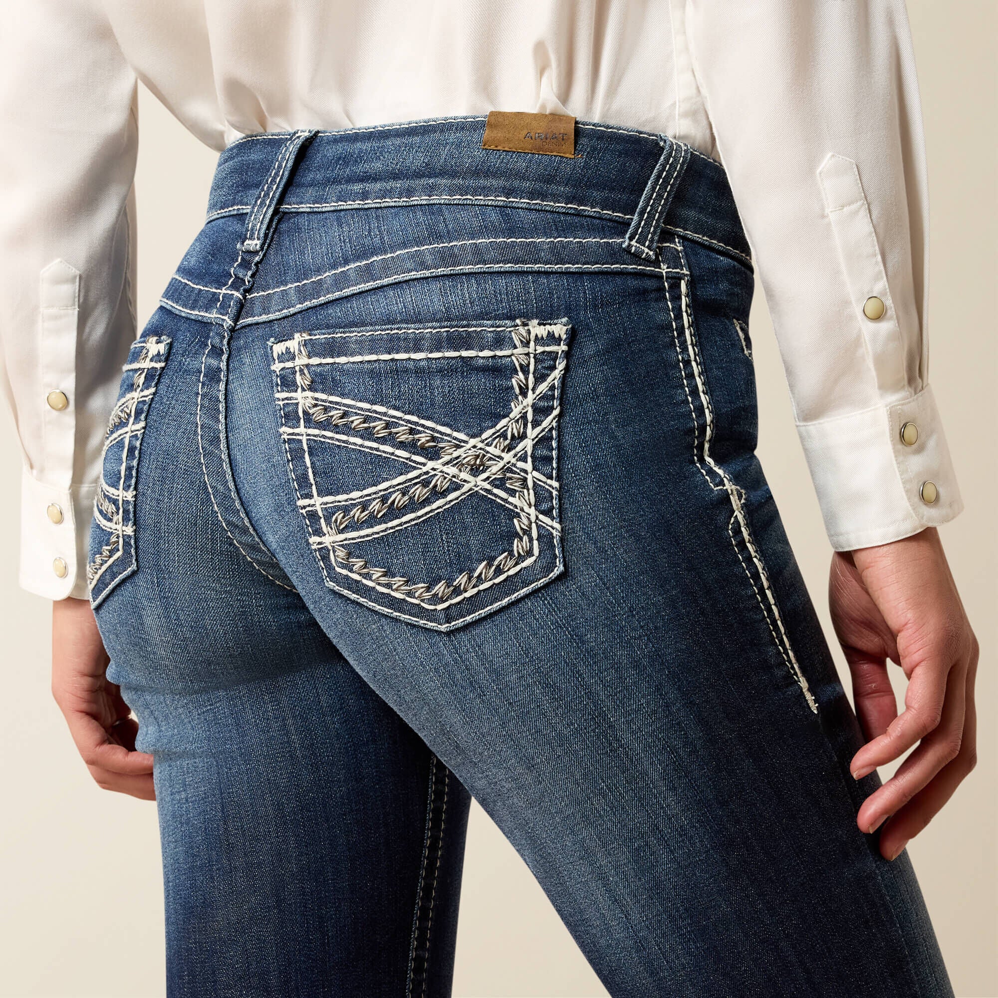 Women|Trends Trouser Mid Rise Stretch Entwined Wide Leg Jean | Ariat Outlet