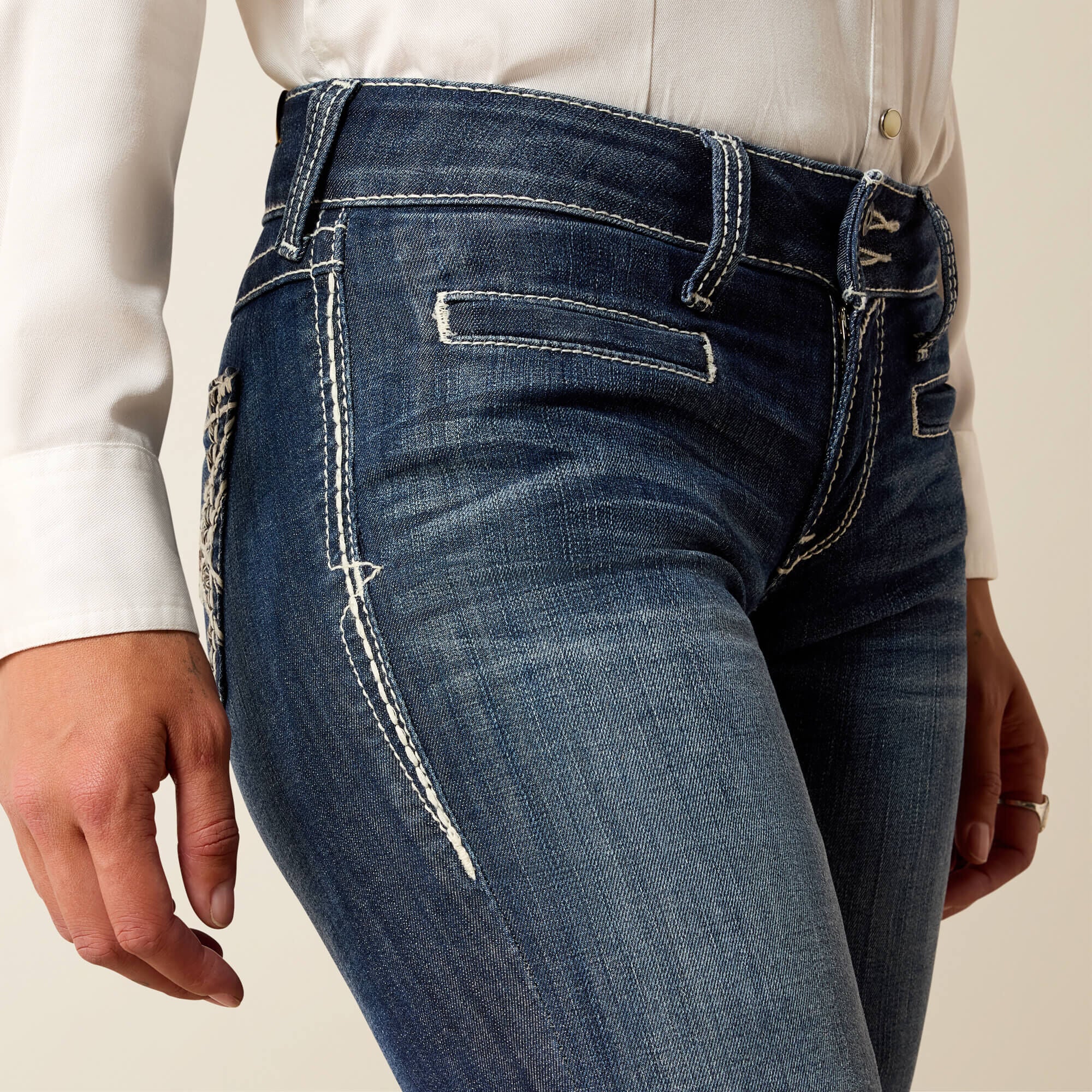 Women|Trends Trouser Mid Rise Stretch Entwined Wide Leg Jean | Ariat Outlet