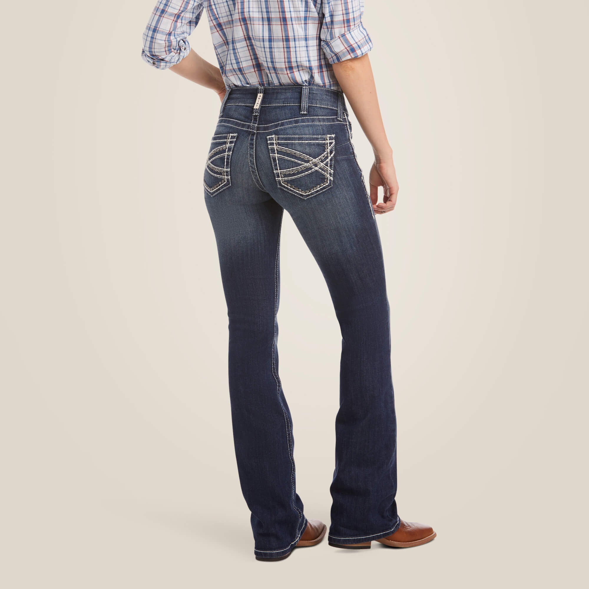 Women|Trends R.E.A.L. Mid Rise Stretch Entwined Boot Cut Jean | Ariat for sale