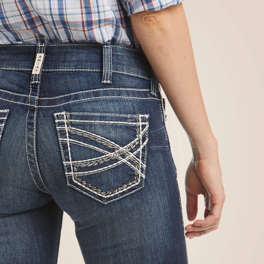 Women|Trends R.E.A.L. Mid Rise Stretch Entwined Boot Cut Jean | Ariat for sale