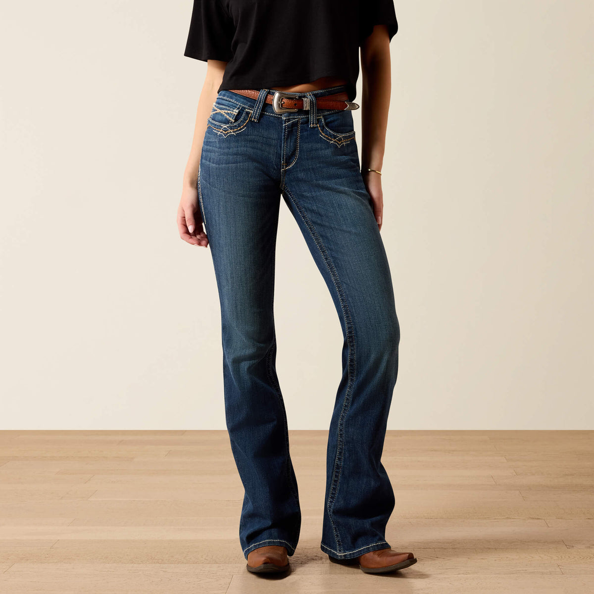 Women R.E.A.L. Mid Rise Stretch Entwined Festival Boot Cut Jean | Ariat