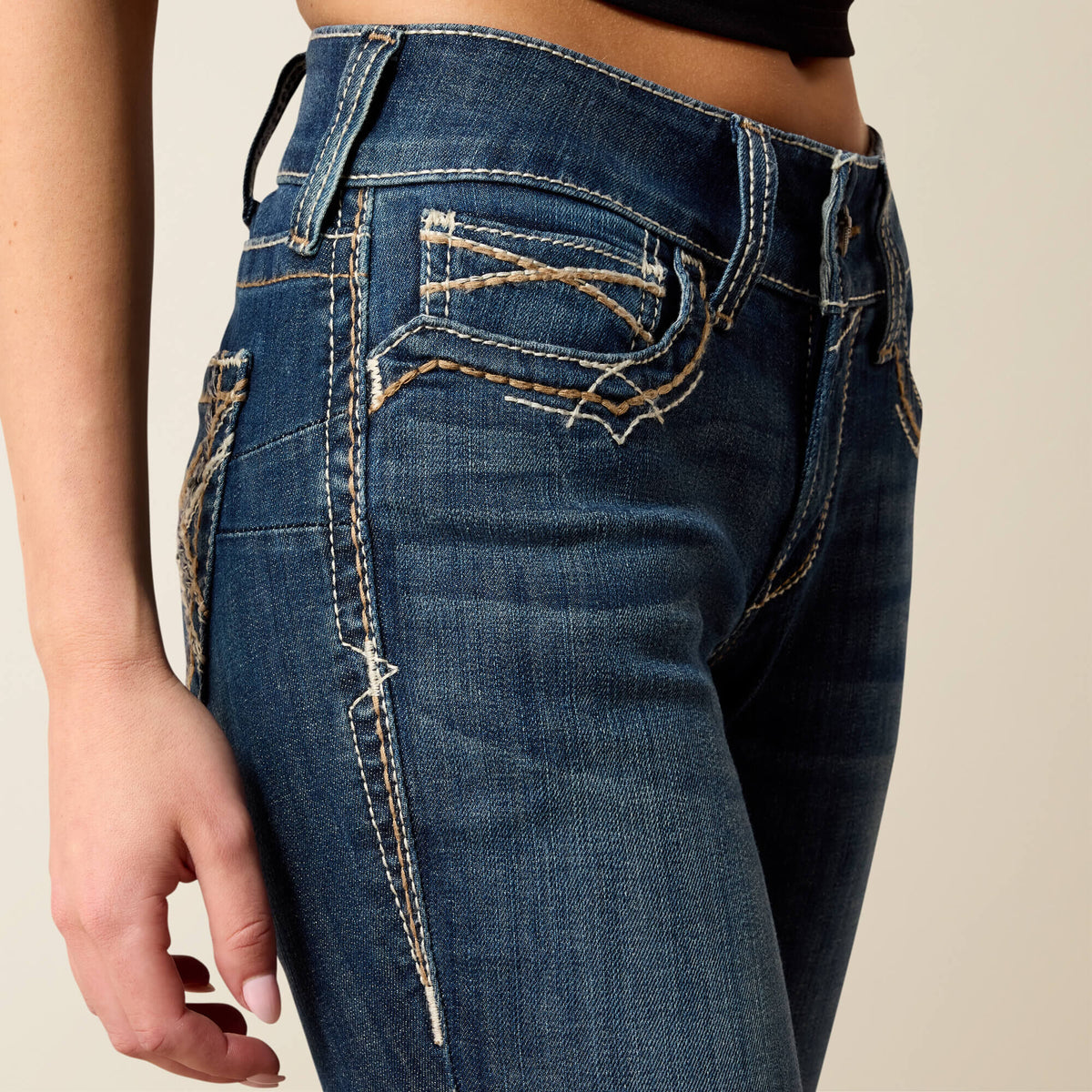 Women R.E.A.L. Mid Rise Stretch Entwined Festival Boot Cut Jean | Ariat