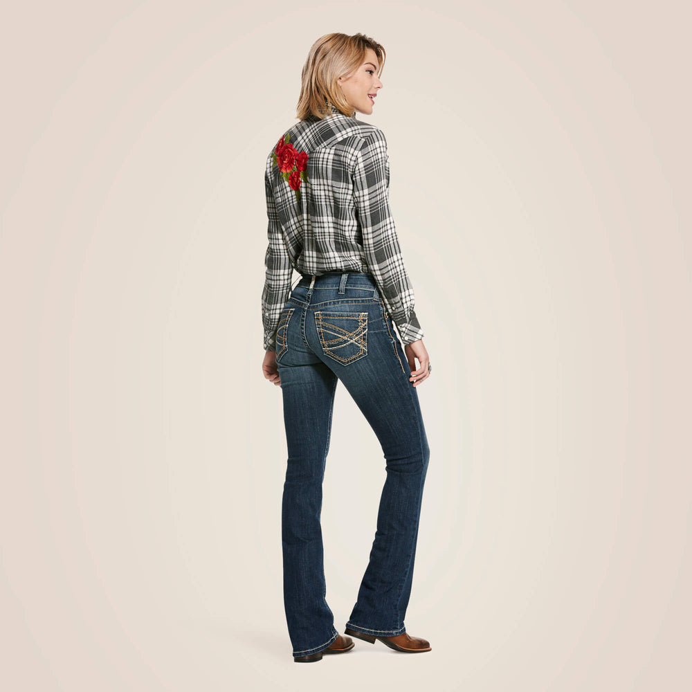 Women R.E.A.L. Mid Rise Stretch Entwined Festival Boot Cut Jean | Ariat