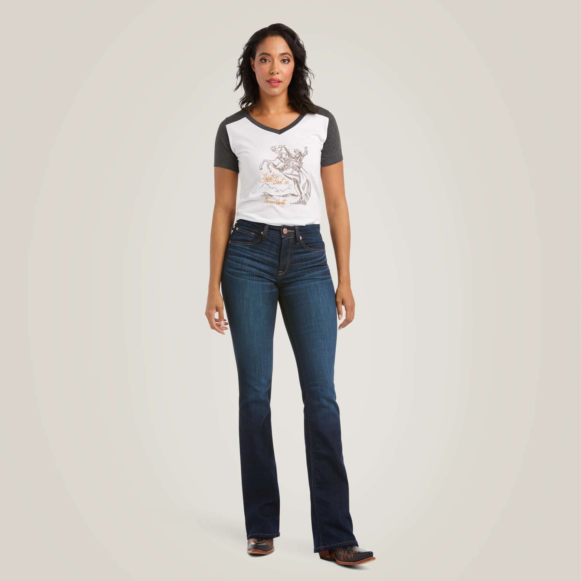 Women|Trends R.E.A.L. High Rise Ballary Boot Cut Jean | Ariat Online