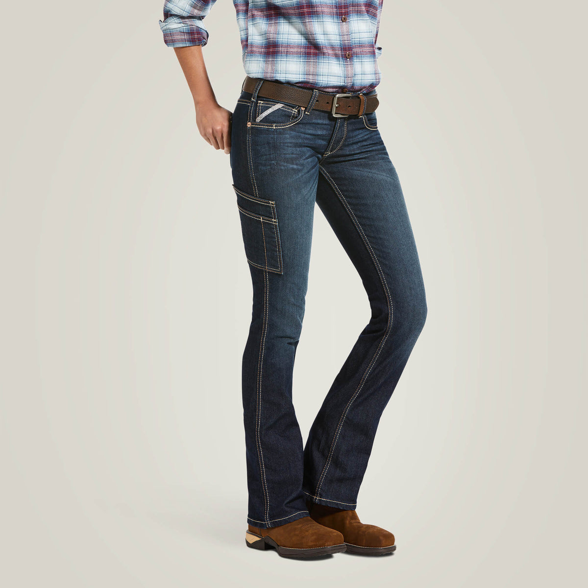 Women Rebar Mid Rise DuraStretch Riveter Boot Cut Jean | Ariat on sale