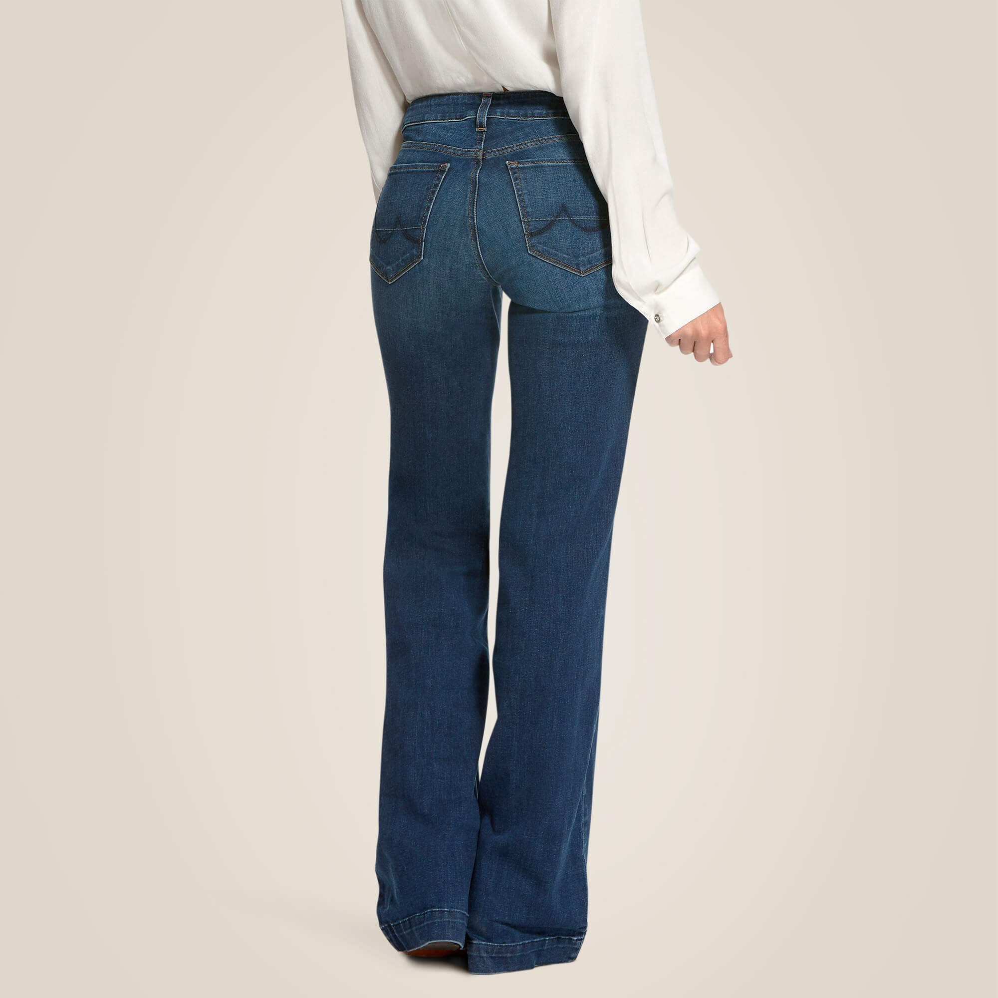 Women|Trends Trouser Mid Rise Stretch Kelsea Wide Leg Jean | Ariat us