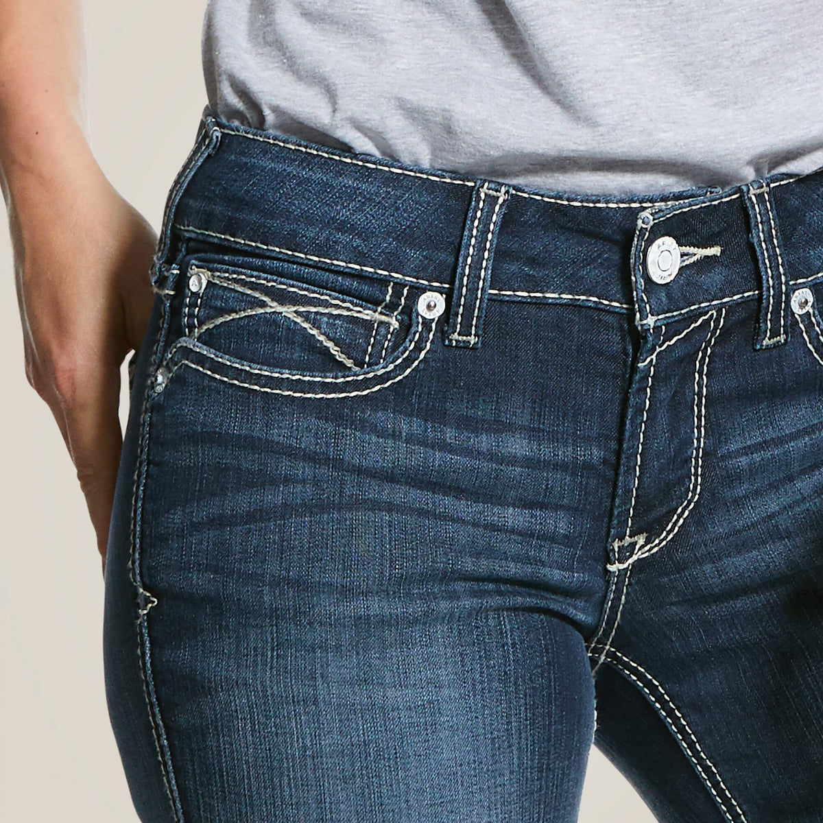 Women R.E.A.L. Mid Rise Arrow Fit Stretch Shayla Boot Cut Jean | Ariat