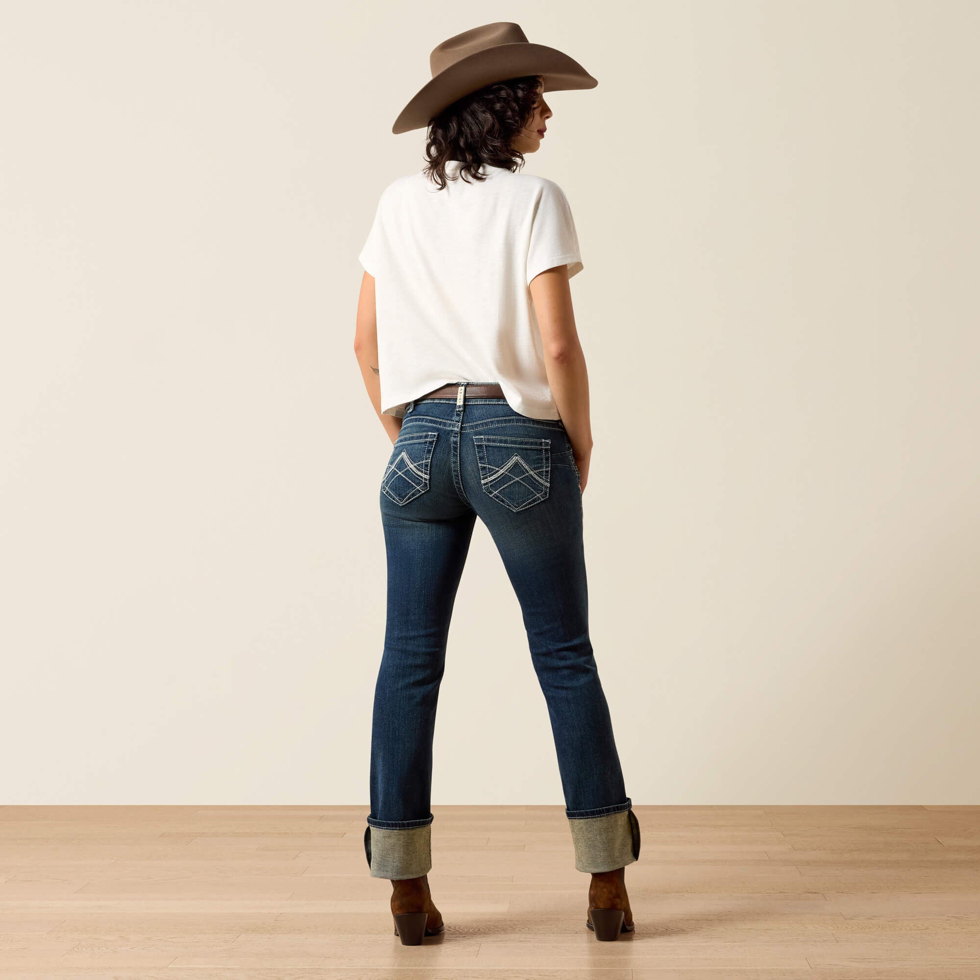 Women|Trends R.E.A.L. Mid Rise Stretch Icon Stackable Straight Leg Jean | Ariat Discount