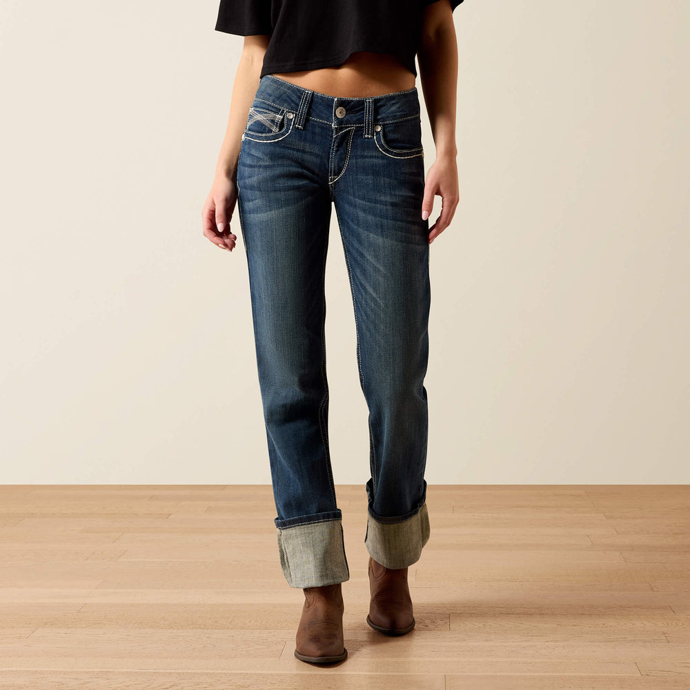 Women|Trends R.E.A.L. Mid Rise Stretch Ivy Stackable Straight Leg Jean | Ariat us