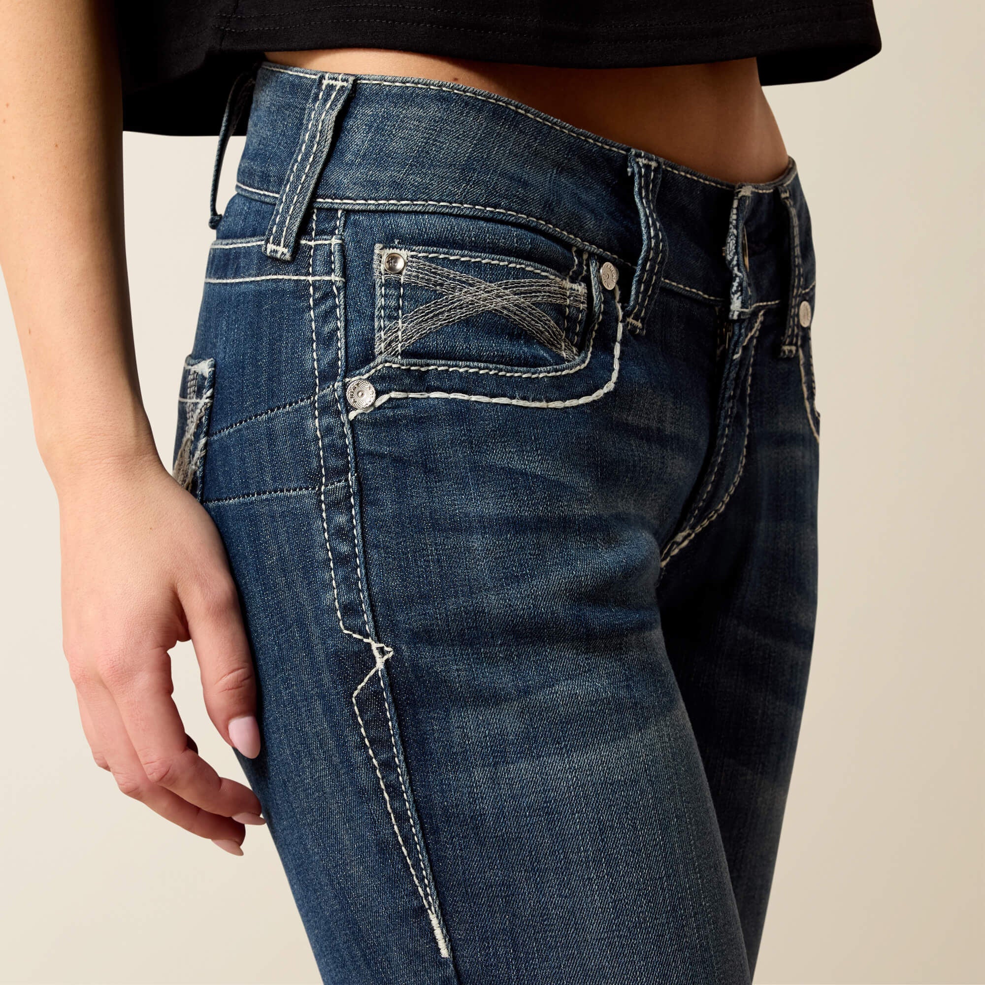 Women|Trends R.E.A.L. Mid Rise Stretch Ivy Stackable Straight Leg Jean | Ariat us