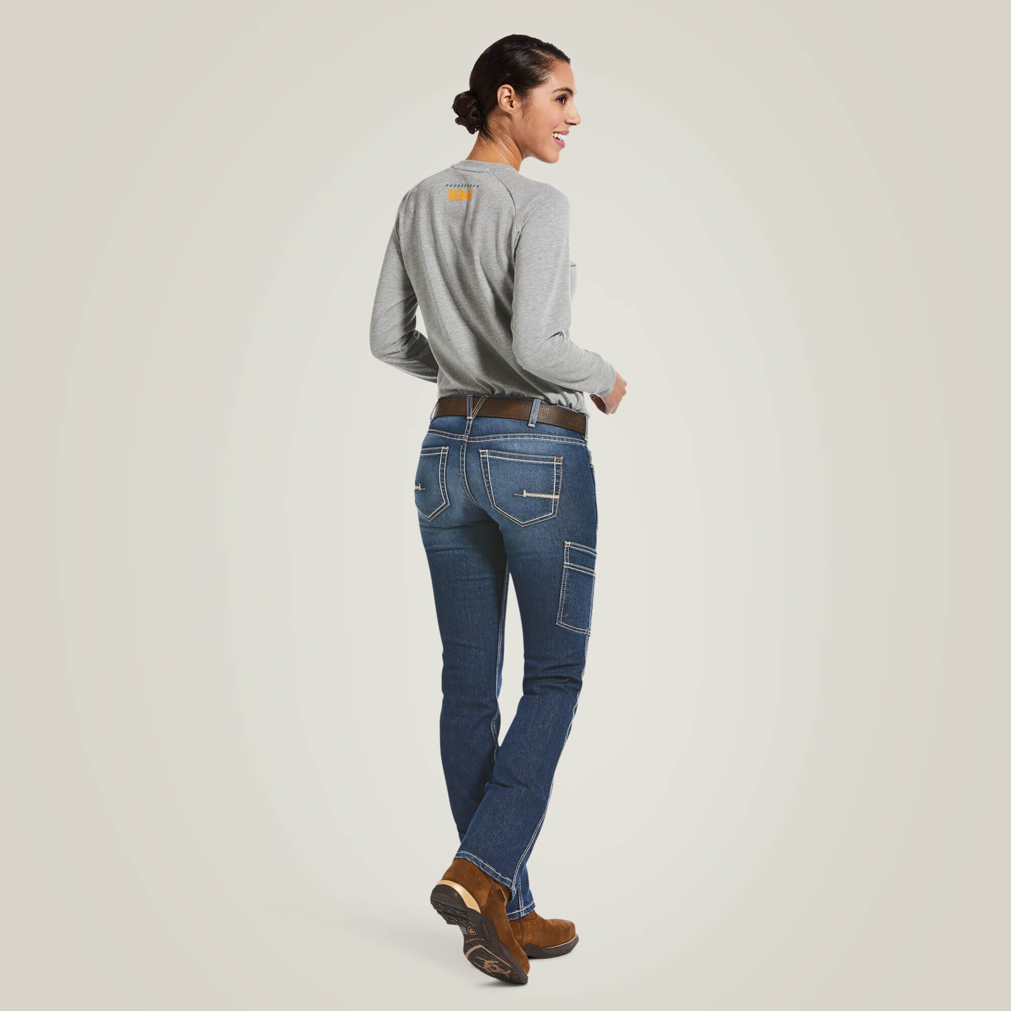Women Rebar DuraStretch Riveter Straight Leg Jean | Ariat on sale
