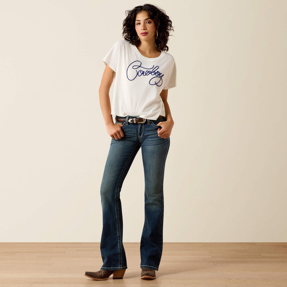 Women|Trends R.E.A.L. Mid Rise Stretch Whipstitch Boot Cut Jean | Ariat us
