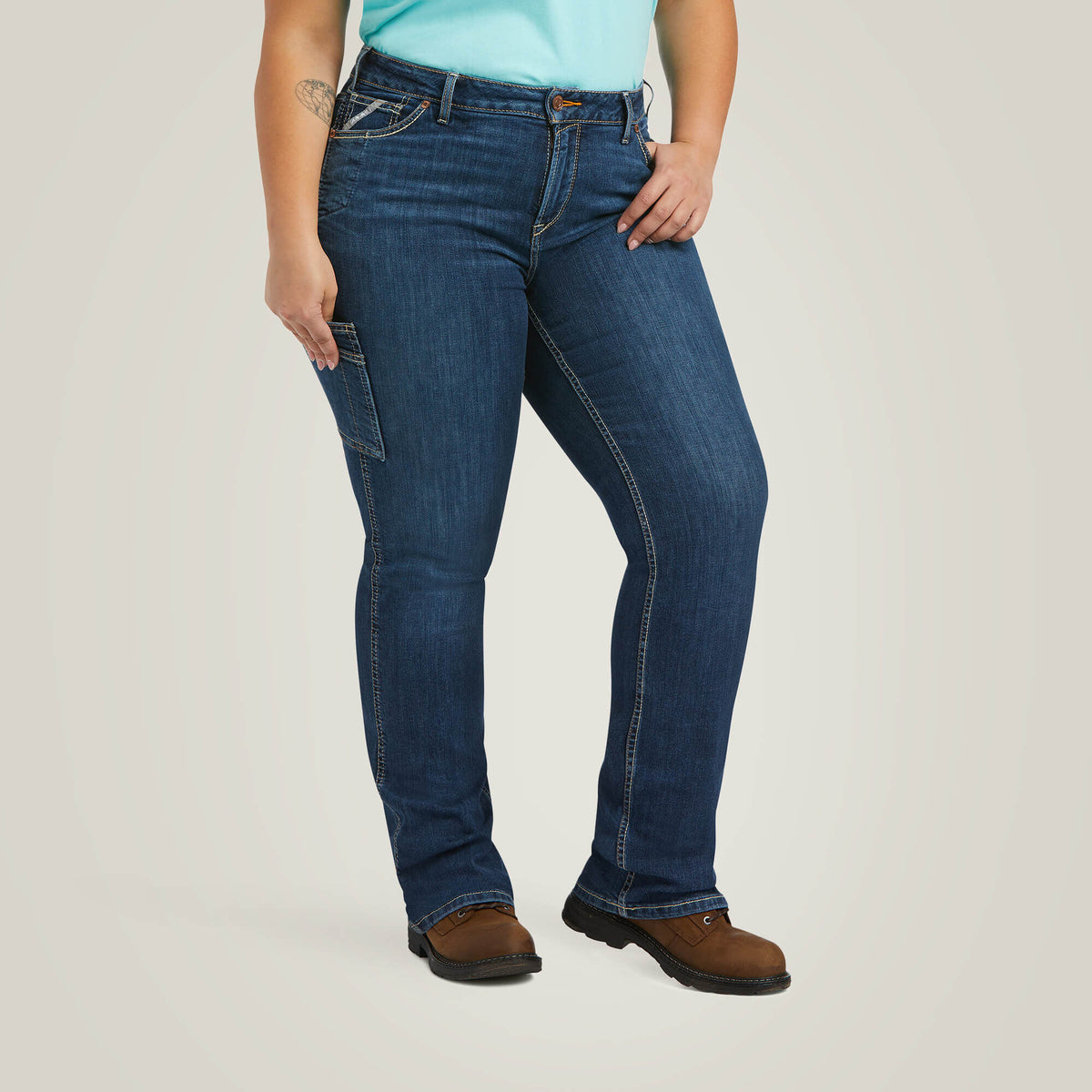 Women Rebar Work Flex Perfect Rise Riveter Boot Cut Jean | Ariat for sale