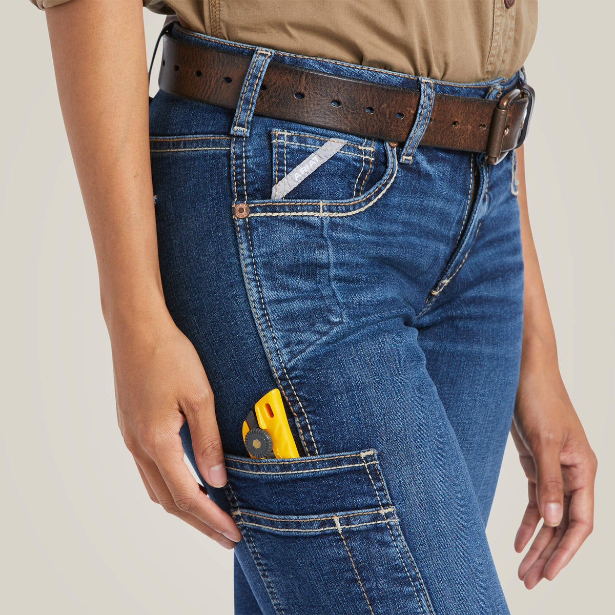 Women Rebar Work Flex Perfect Rise Riveter Boot Cut Jean | Ariat for sale