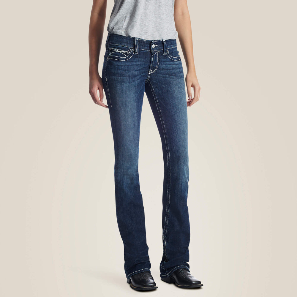 Women|Trends R.E.A.L. Low Rise Stretch Rosy Whipstitch Boot Cut Jean | Ariat Outlet