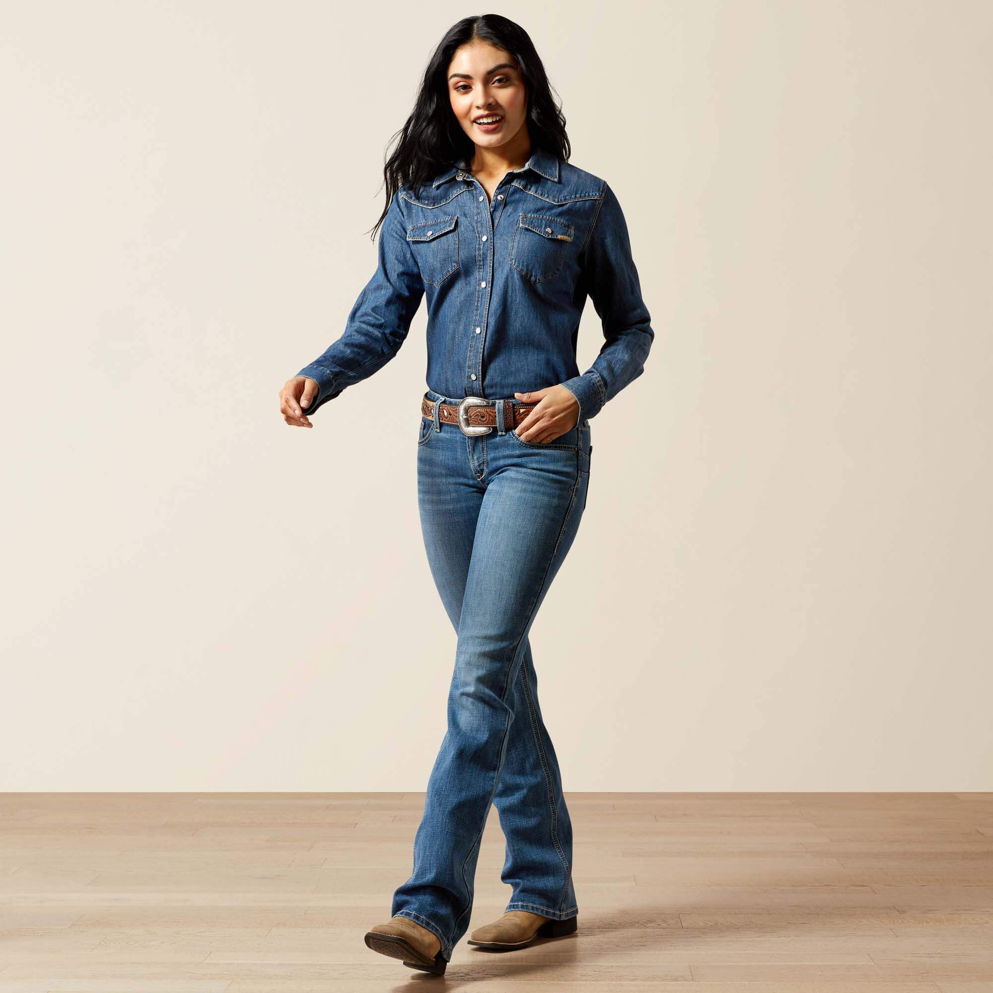 Women|Trends Mid Rise Aisha Boot Cut Jean | Ariat on sale