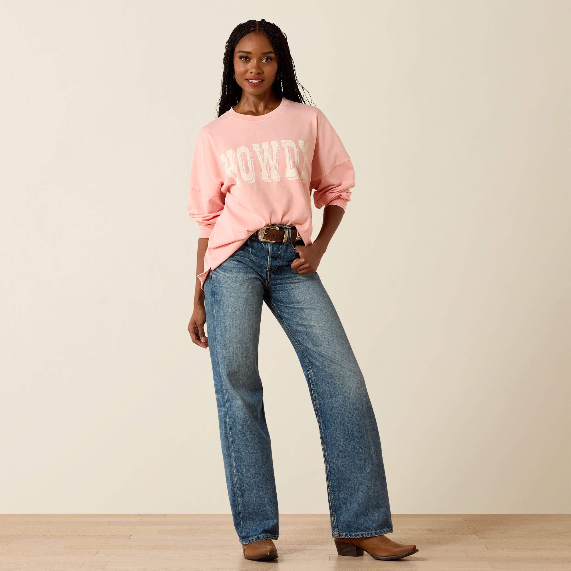 Women Canvas Oversized Long Sleeve T-Shirt | Ariat