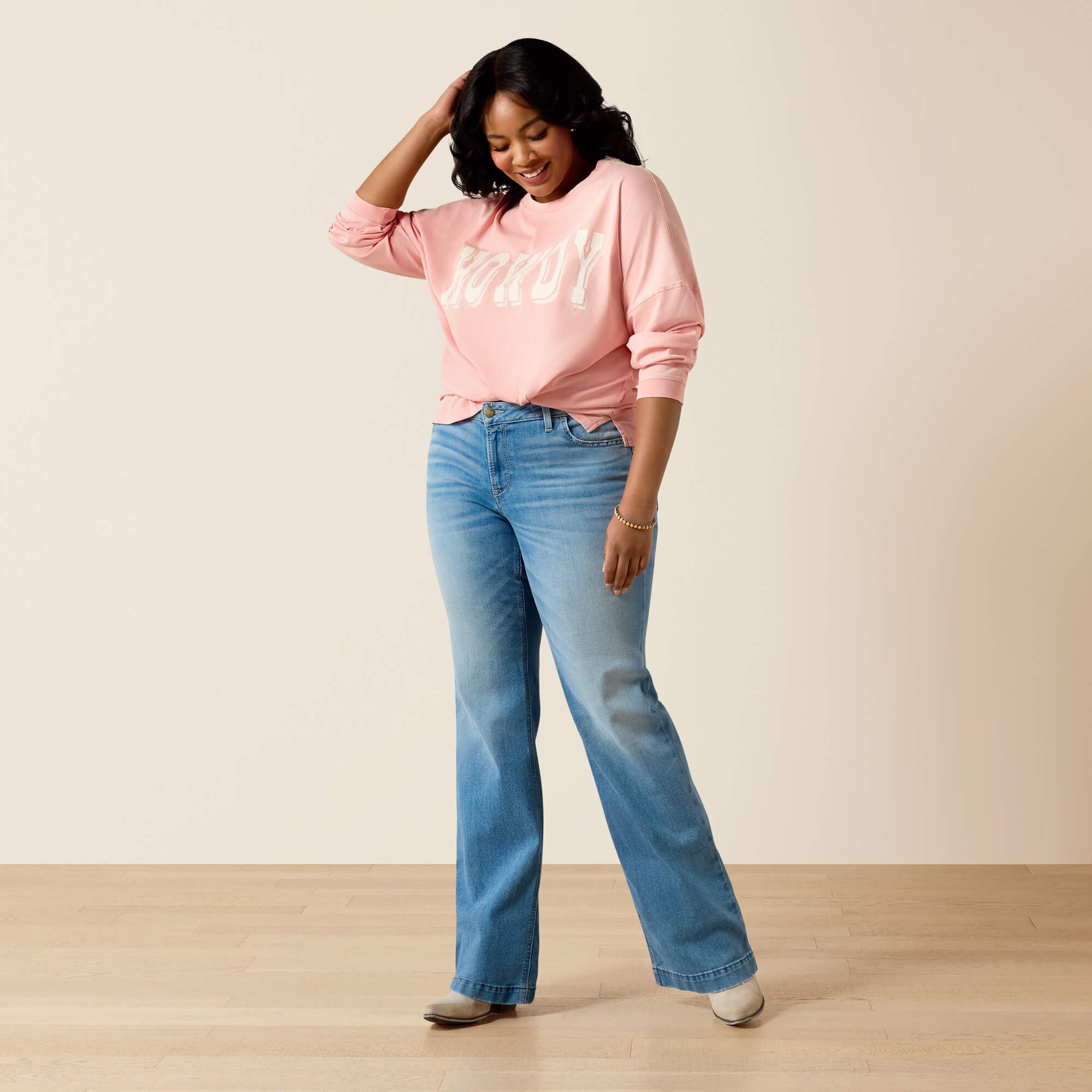 Women Canvas Oversized Long Sleeve T-Shirt | Ariat