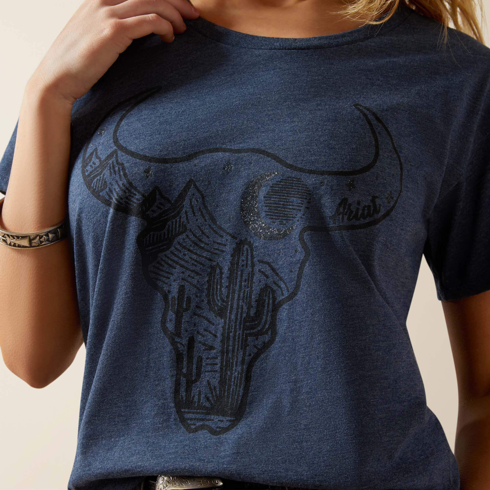 Women Ariat Bull Night Sky T-Shirt | Ariat
