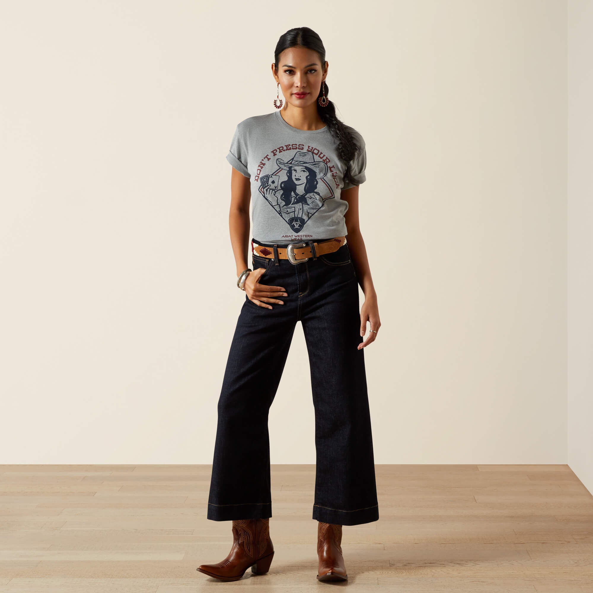 Women Ariat Don't Press Your Luck T-Shirt | Ariat Discount