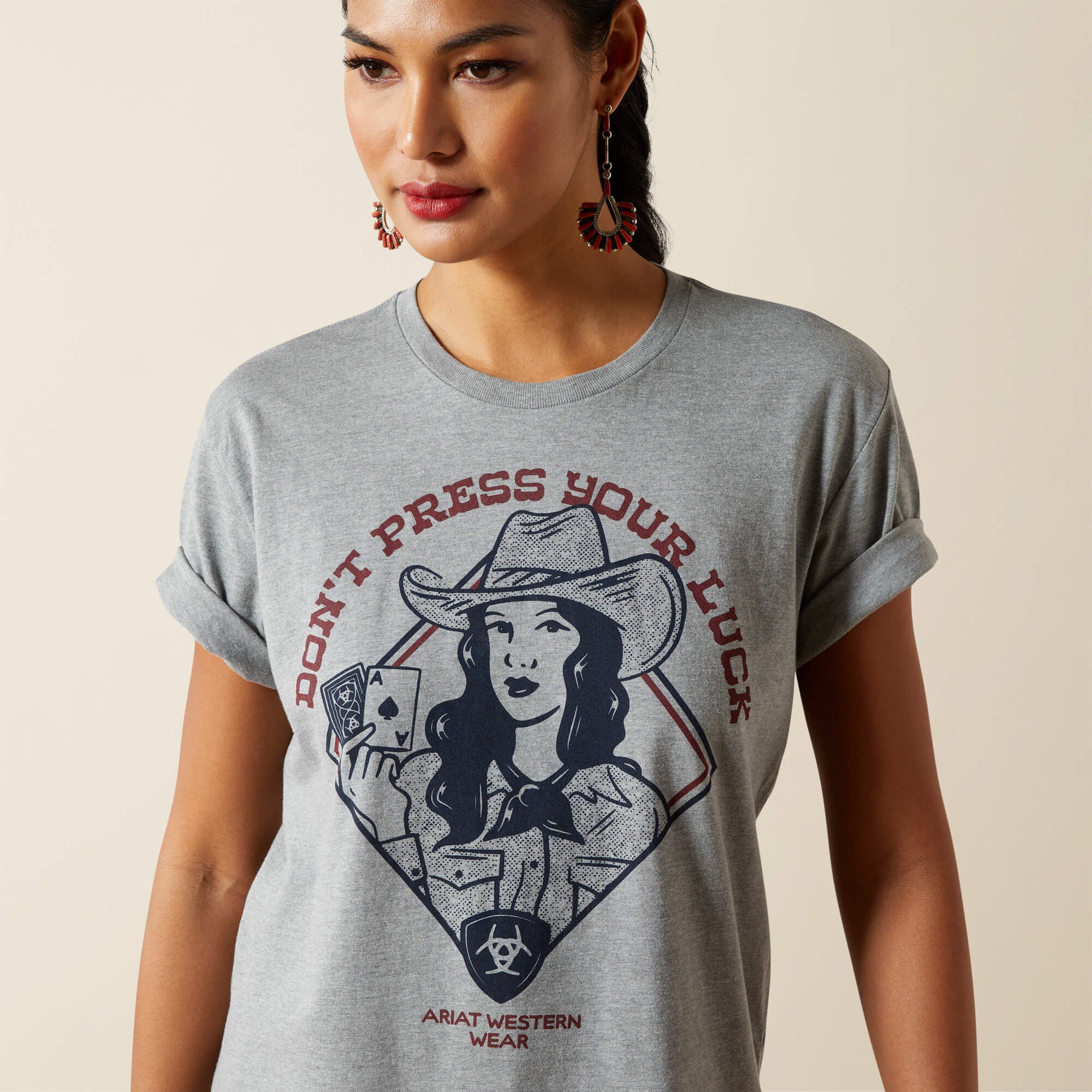 Women Ariat Don't Press Your Luck T-Shirt | Ariat Discount