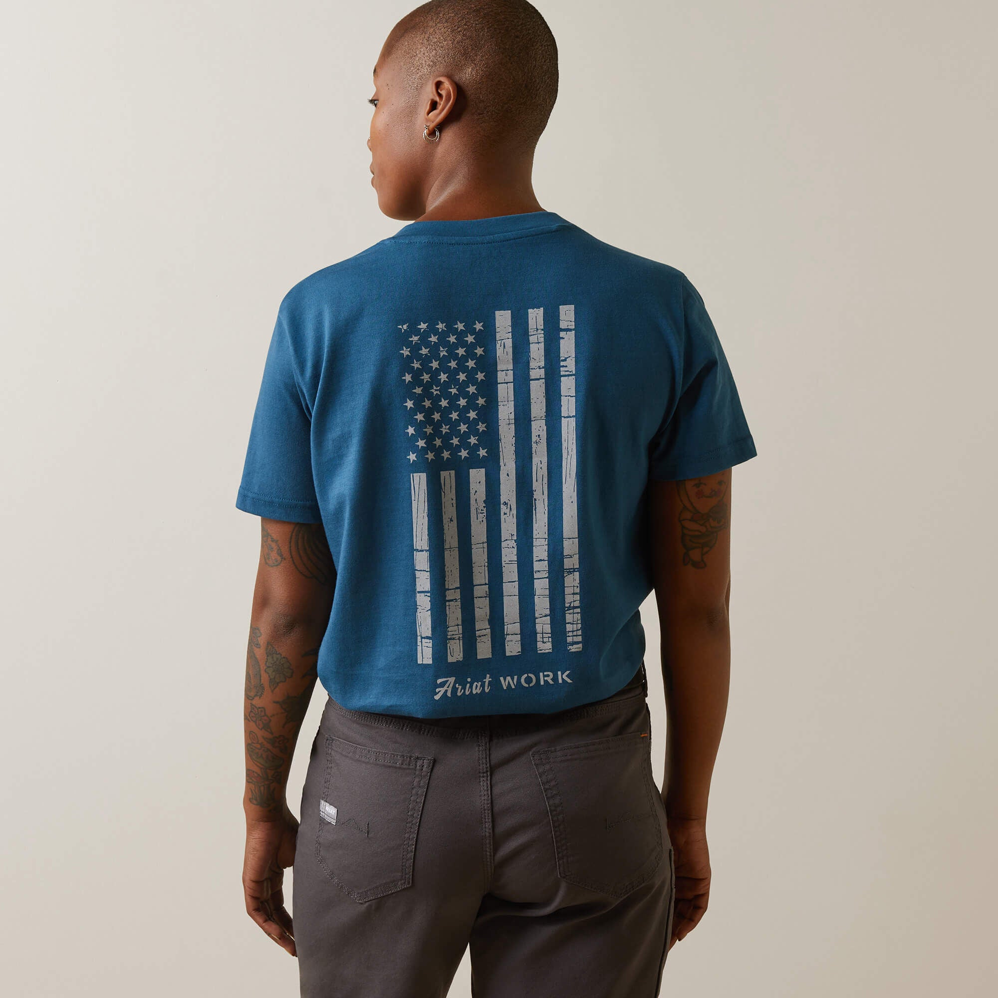 Women Rebar Cotton Strong American Flag Graphic T-Shirt | Ariat Discount