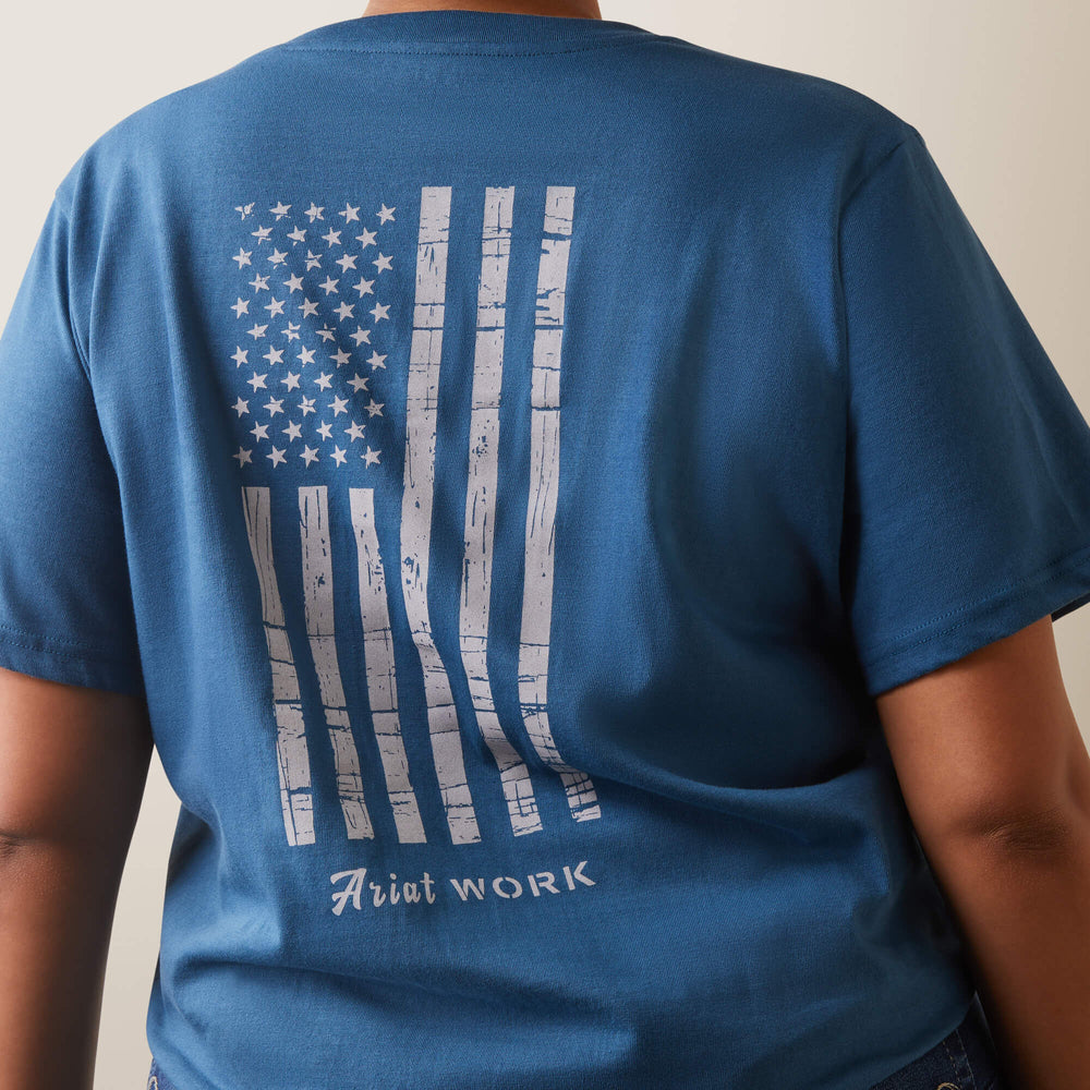 Women Rebar Cotton Strong American Flag Graphic T-Shirt | Ariat Discount