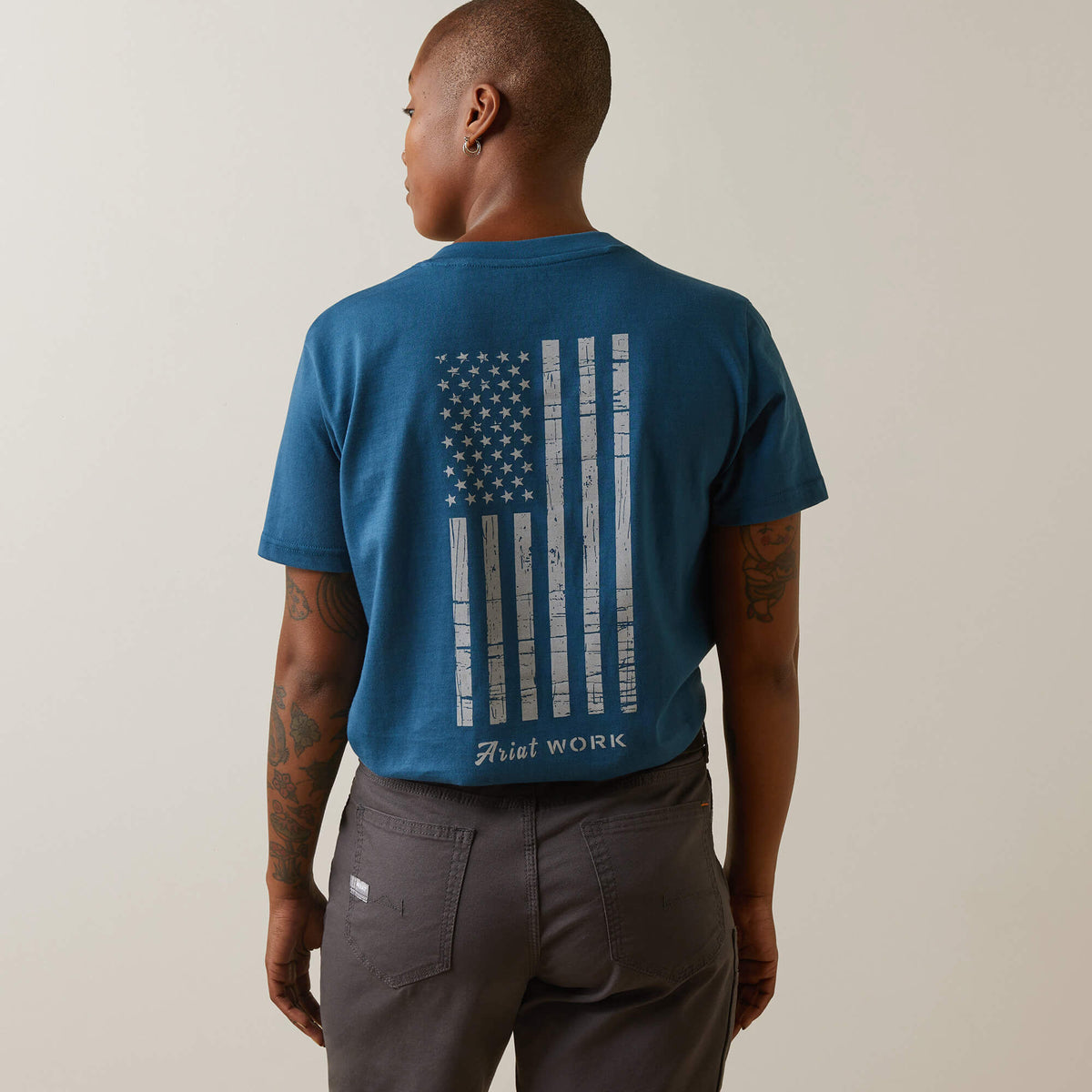 Women Rebar Cotton Strong American Flag Graphic T-Shirt | Ariat Discount