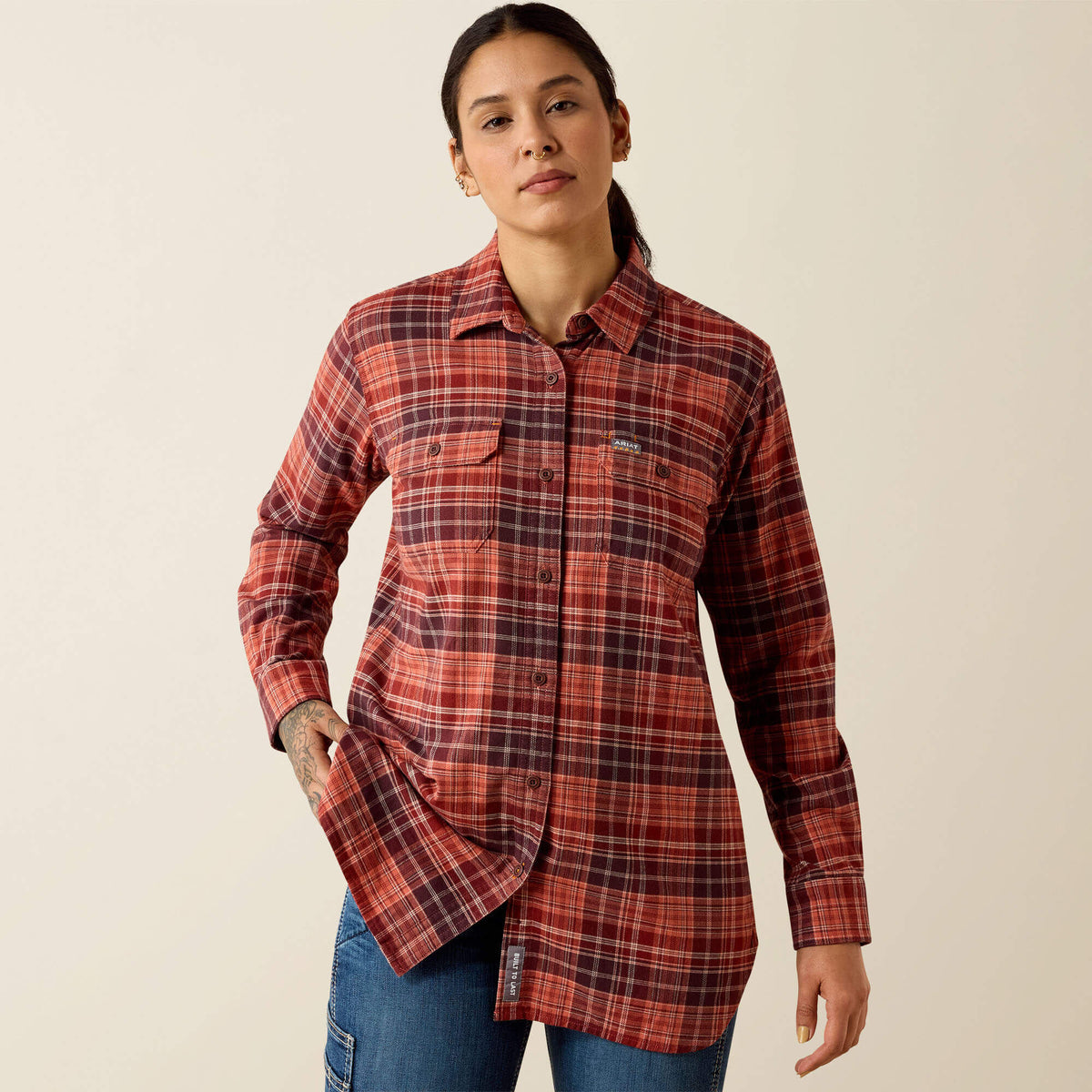 Women Rebar DuraStretch Flannel Tunic | Ariat on sale