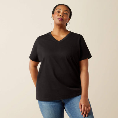 Women Rebar Cotton Strong Standard V-Neck T-Shirt | Ariat Discount