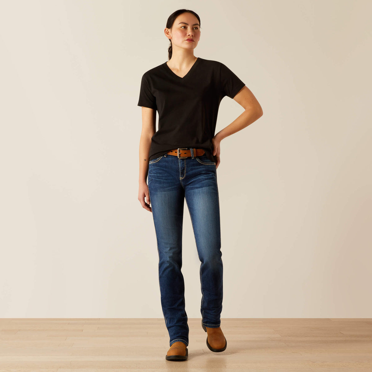 Women Rebar Cotton Strong Standard V-Neck T-Shirt | Ariat Discount