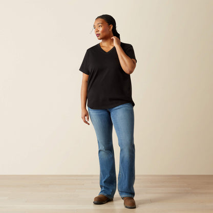 Women Rebar Cotton Strong Standard V-Neck T-Shirt | Ariat Discount