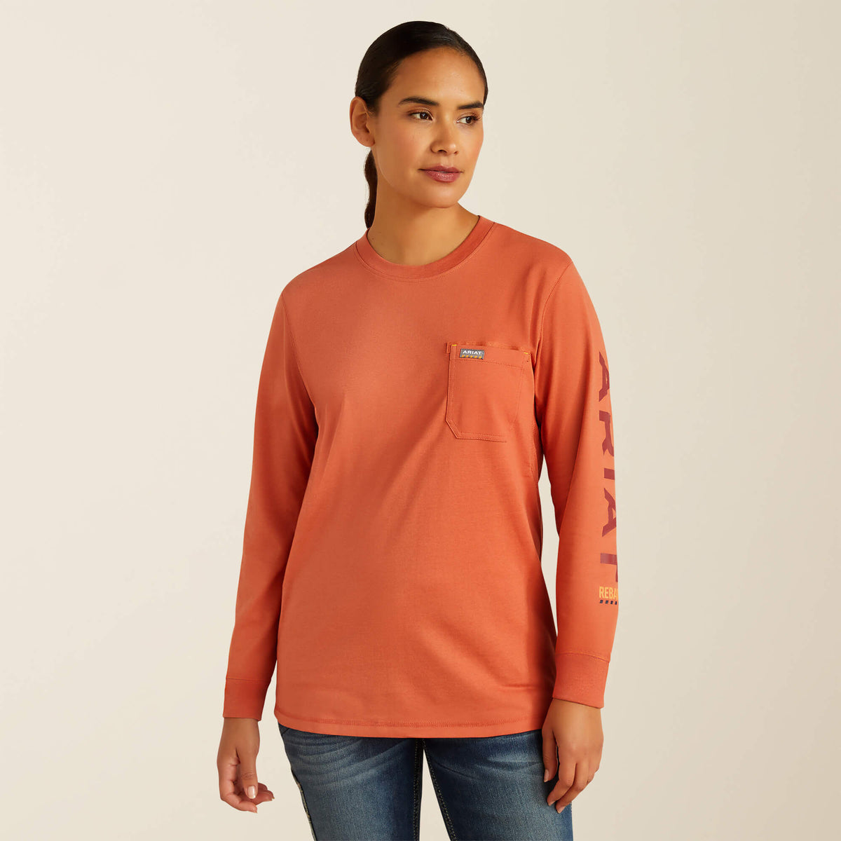 Women Rebar Workman Logo T-Shirt | Ariat for sale