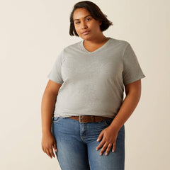 Women Rebar Cotton Strong Standard V-Neck T-Shirt | Ariat near me