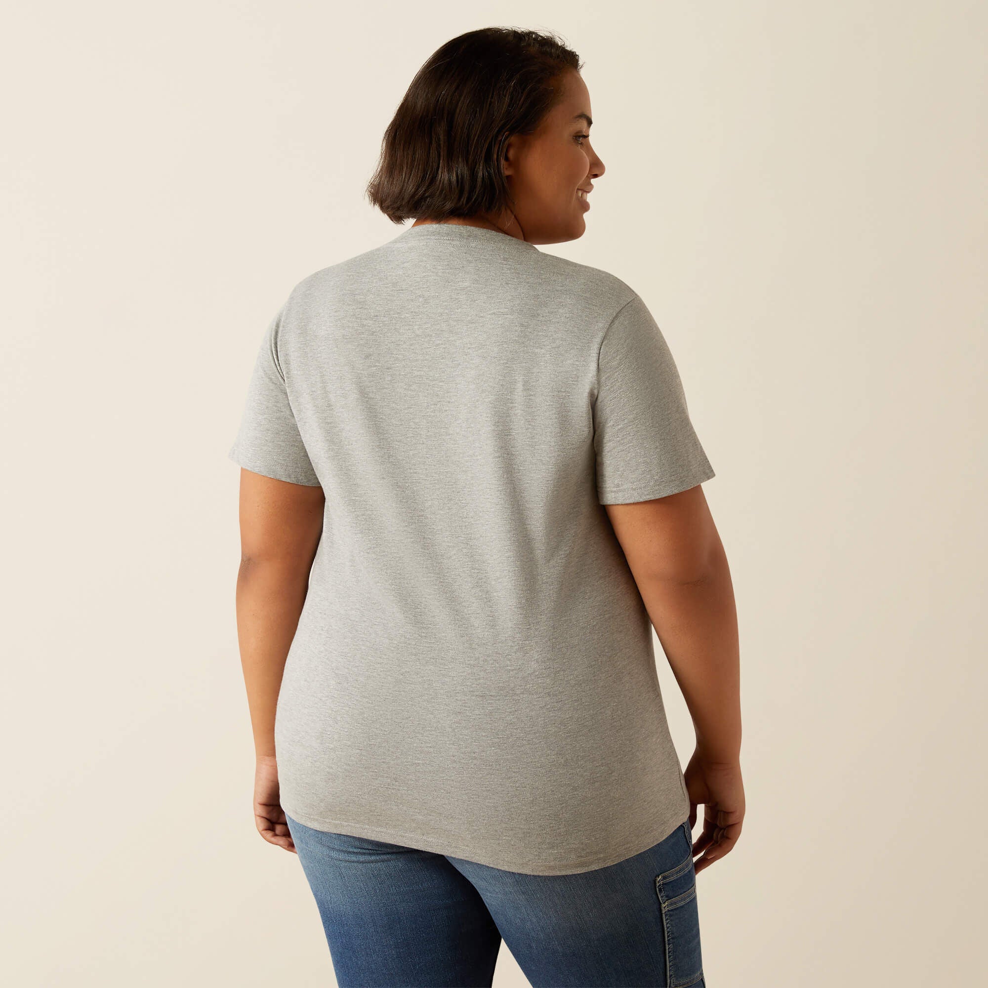 Women Rebar Cotton Strong Standard V-Neck T-Shirt | Ariat near me