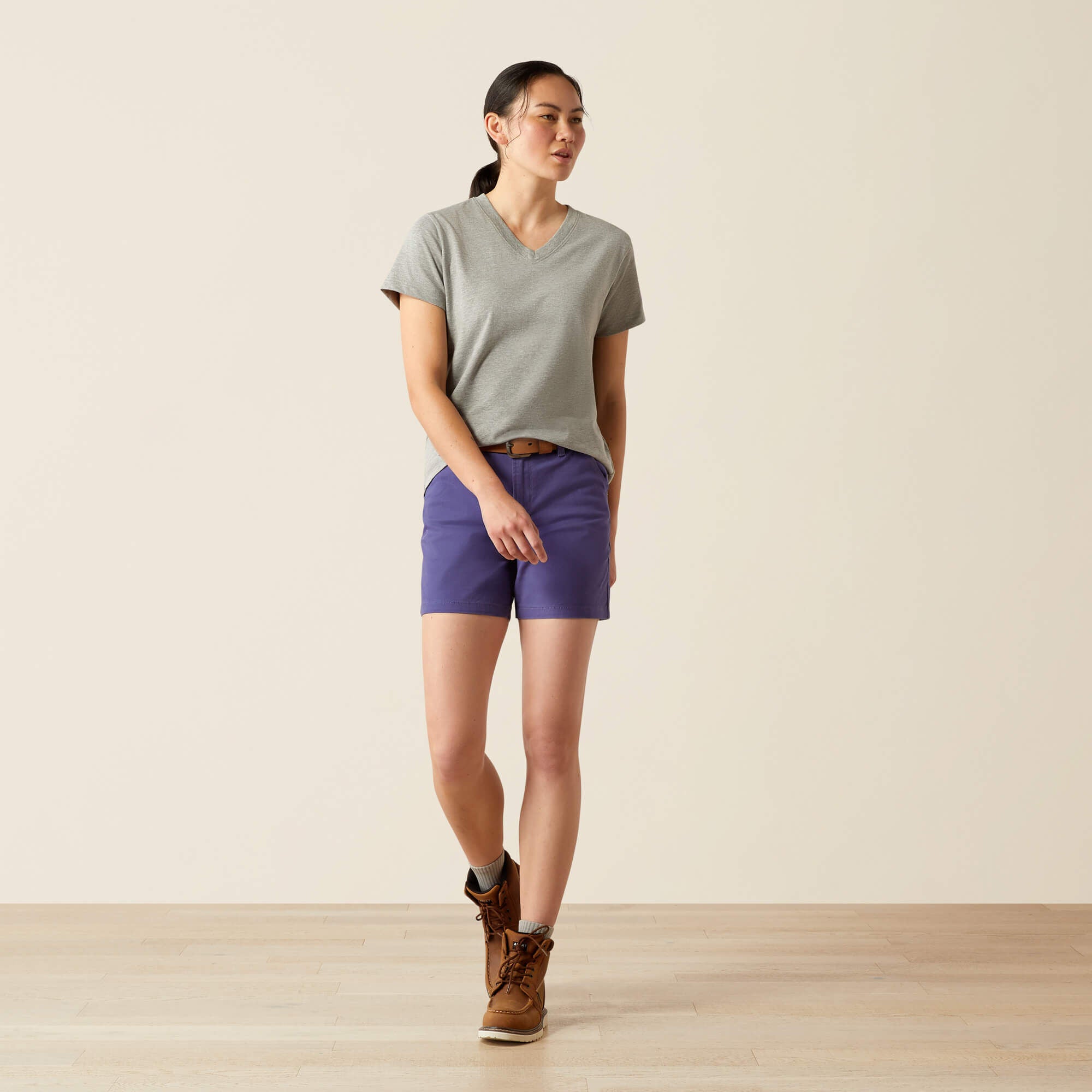 Women Rebar Cotton Strong Standard V-Neck T-Shirt | Ariat near me