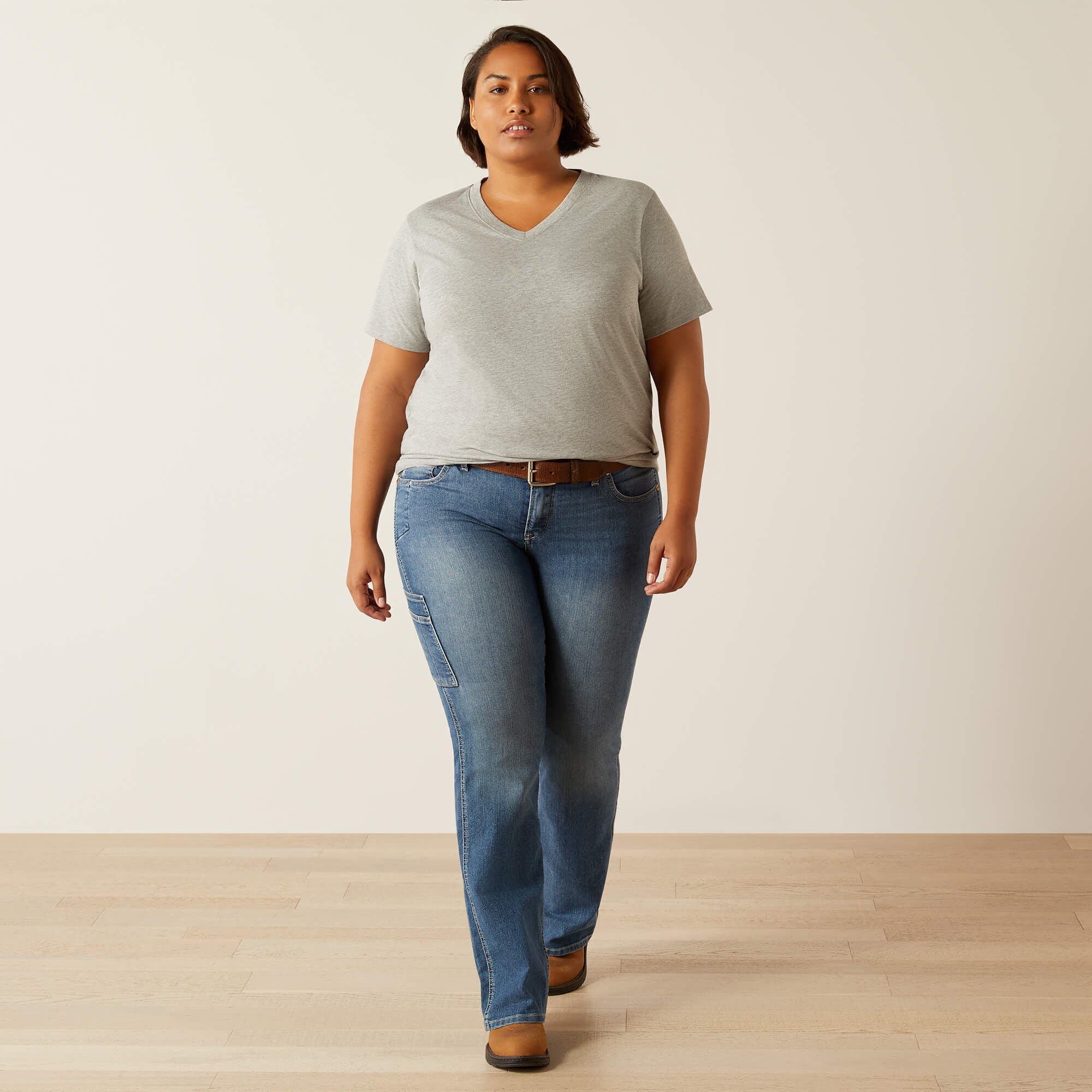 Women Rebar Cotton Strong Standard V-Neck T-Shirt | Ariat near me