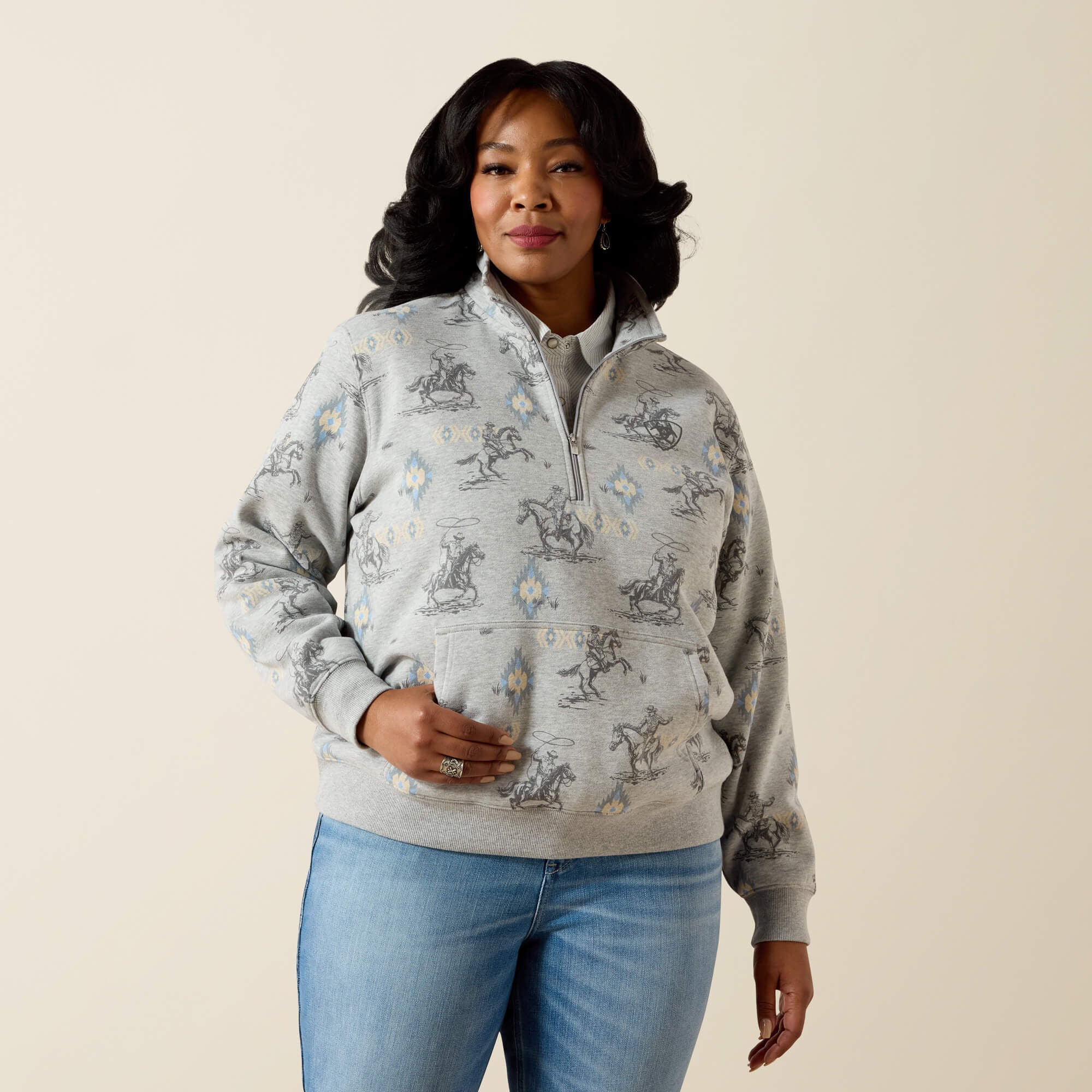 Women Sapphire 1/2 Zip Sweatshirt | Ariat on sale