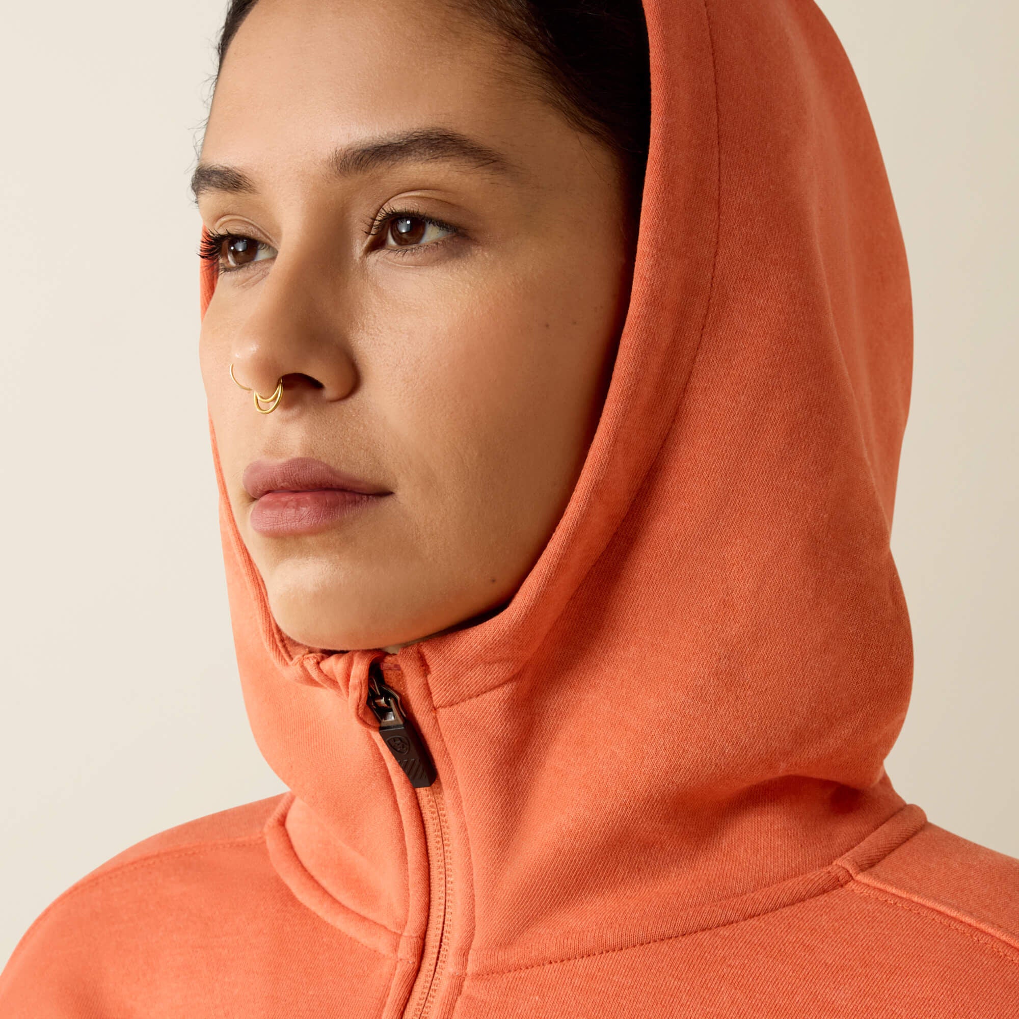 Women Rebar Lightweight Logo 1/2 Zip Hoodie | Ariat
