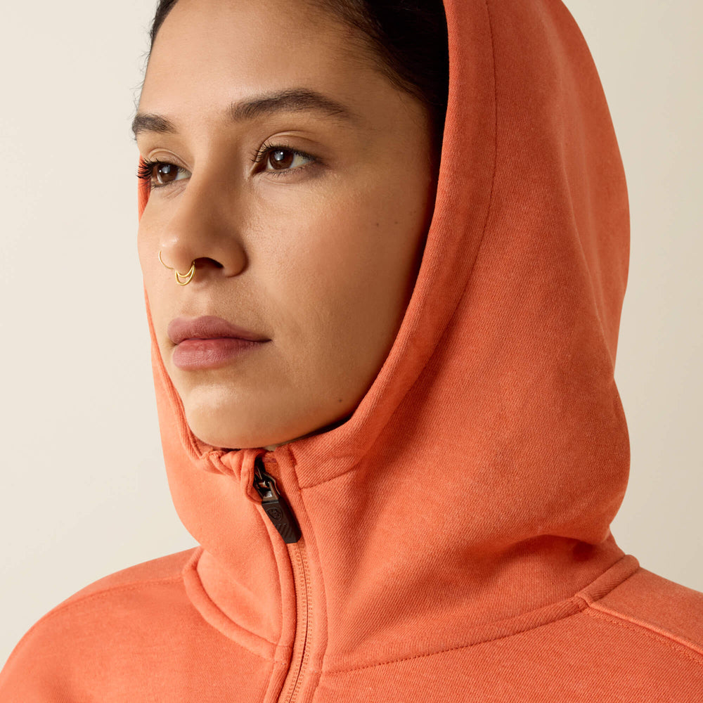 Women Rebar Lightweight Logo 1/2 Zip Hoodie | Ariat