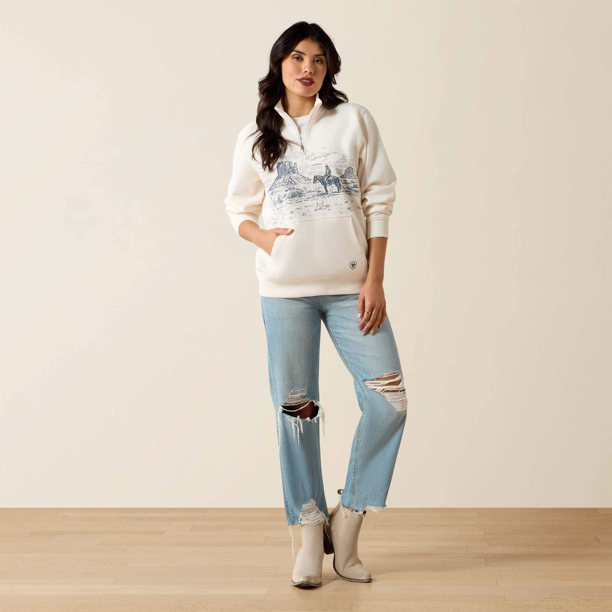 Women Traveler 1/2 Zip Sweatshirt | Ariat