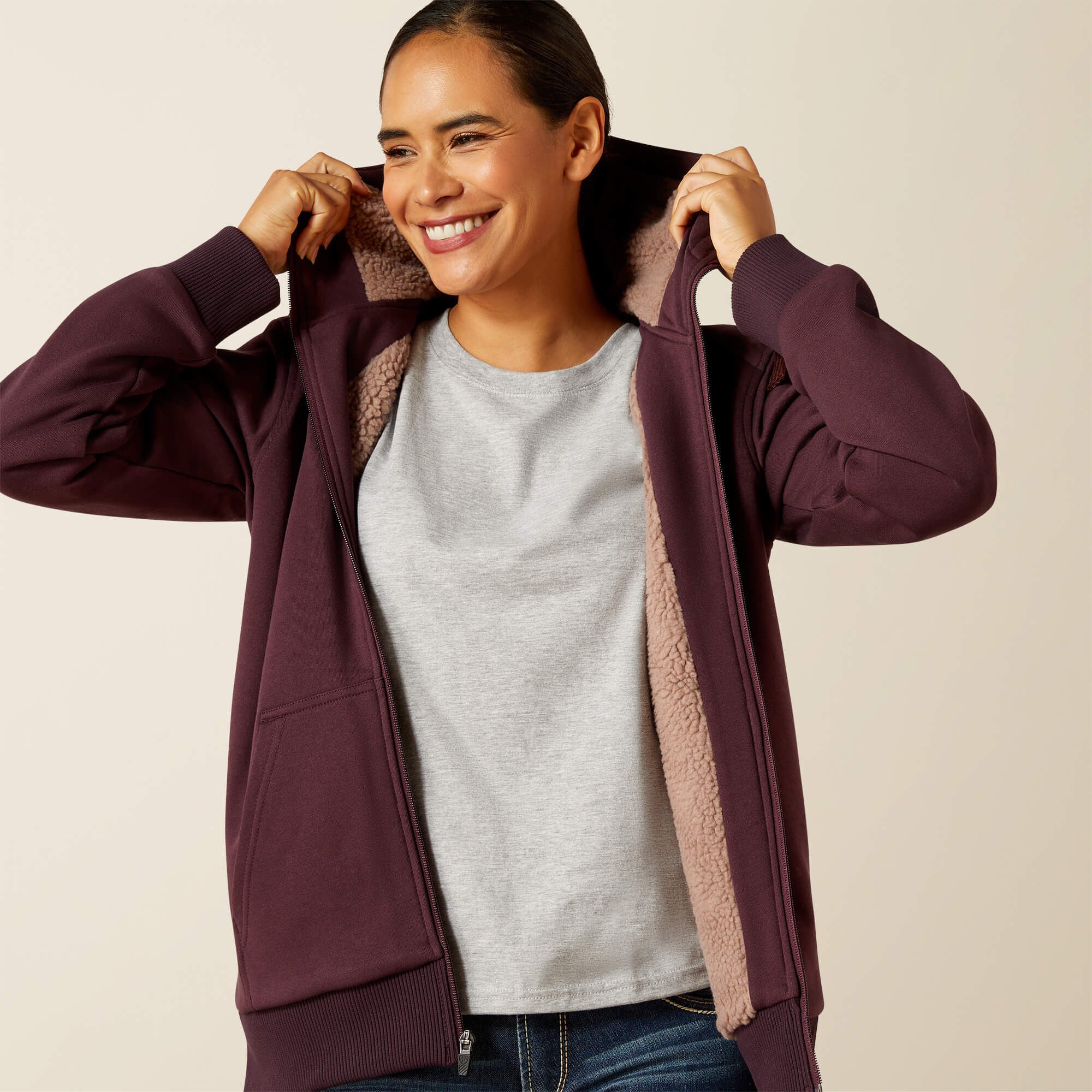 Women Rebar All-Weather Sherpa Full Zip Hoodie | Ariat near me