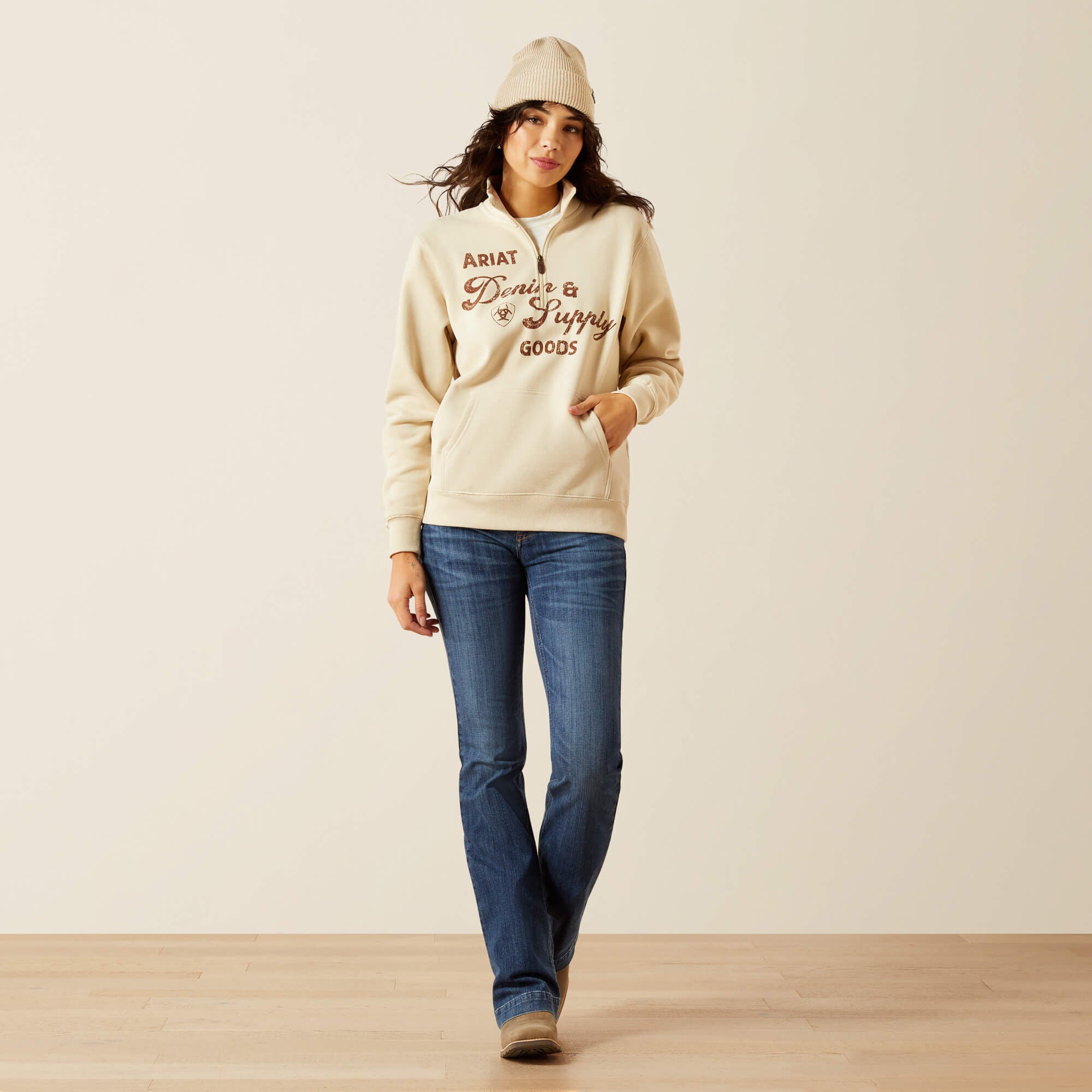 Women Denim and Supply 1/2 Zip Sweatshirt | Ariat us