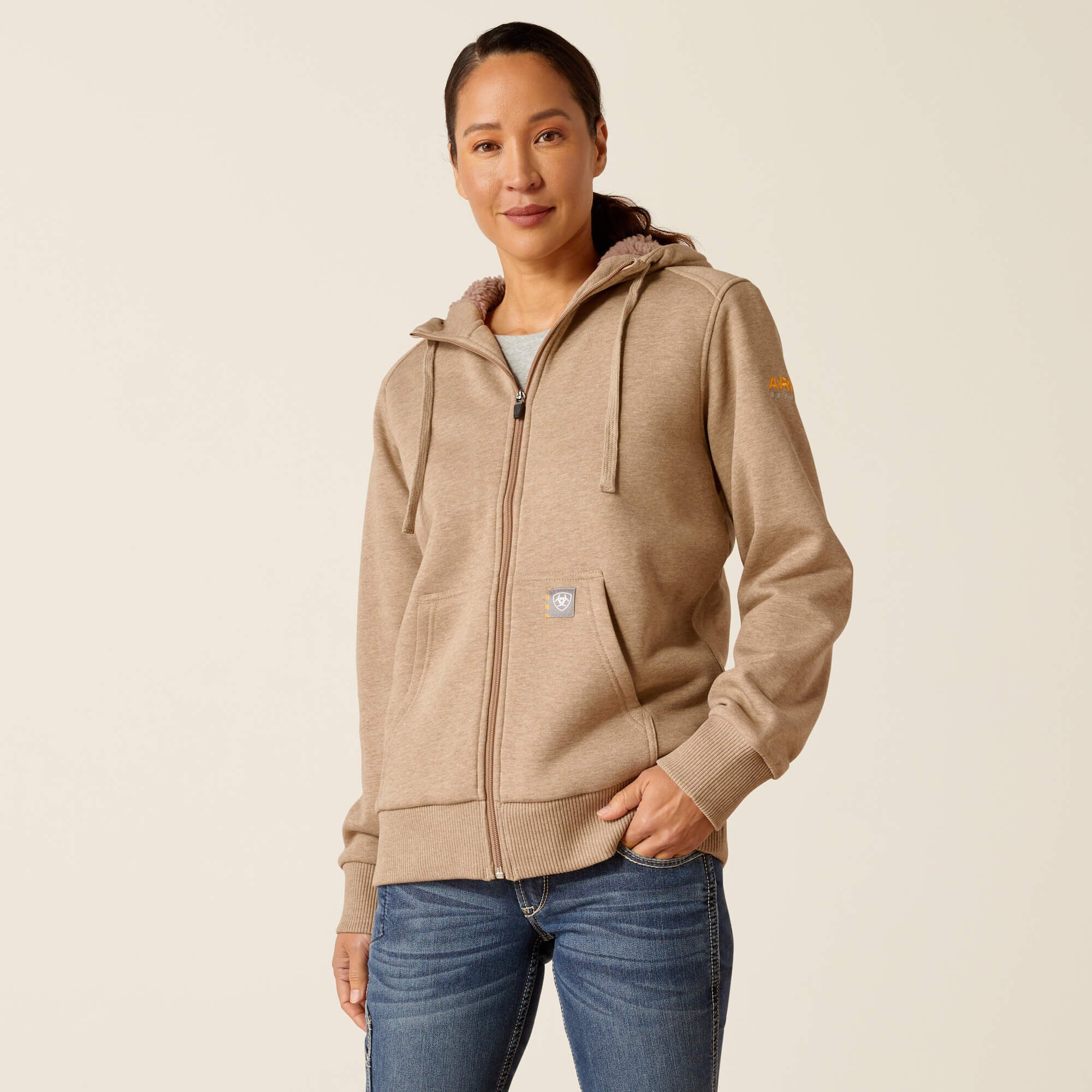 Women Rebar All-Weather Sherpa Full Zip Hoodie | Ariat for sale