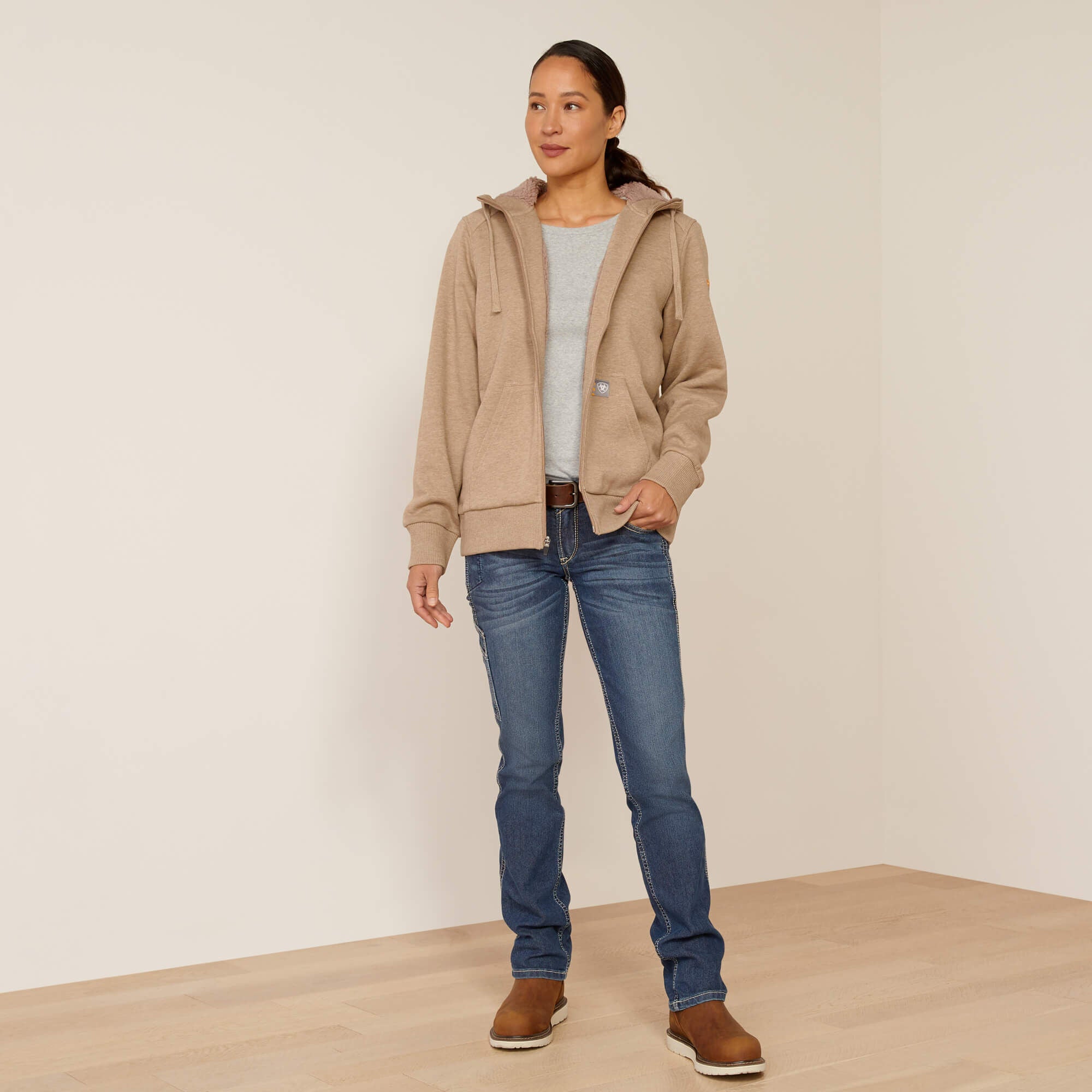Women Rebar All-Weather Sherpa Full Zip Hoodie | Ariat for sale