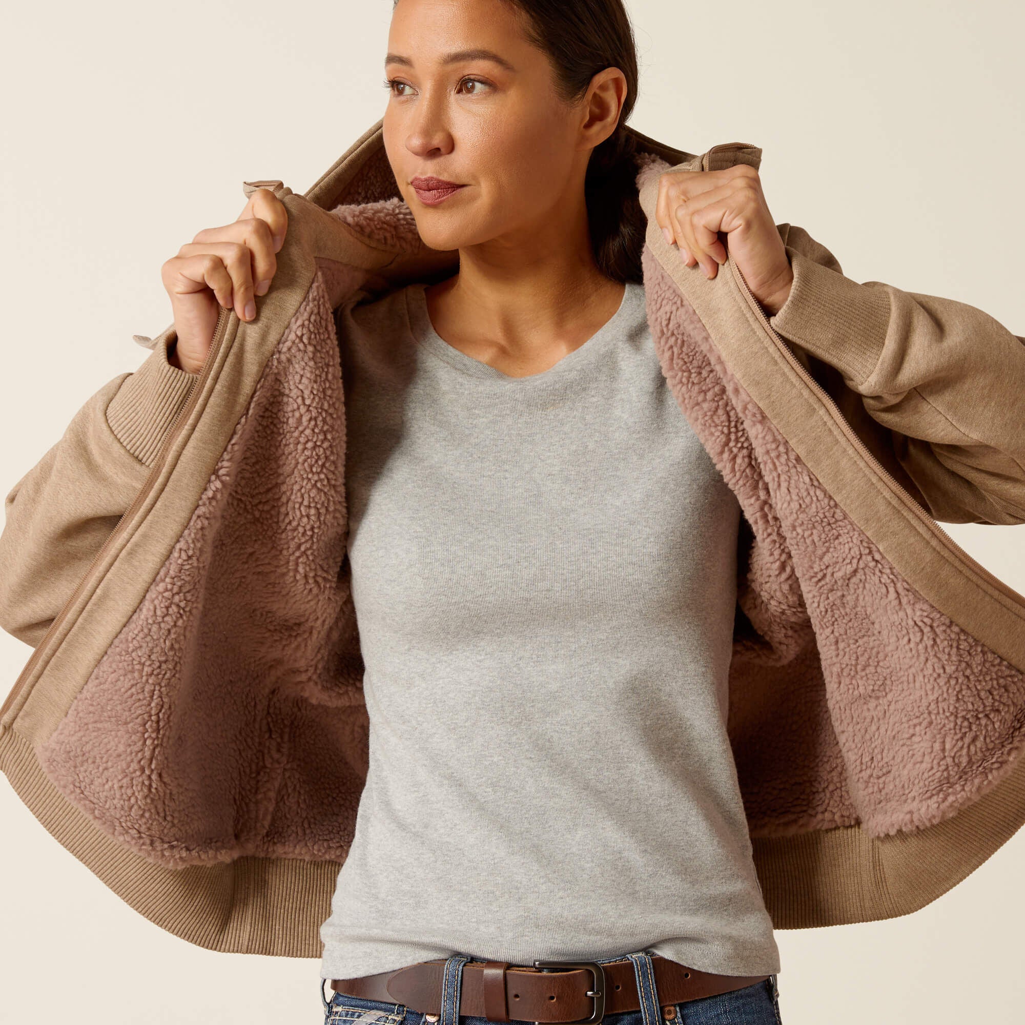 Women Rebar All-Weather Sherpa Full Zip Hoodie | Ariat for sale