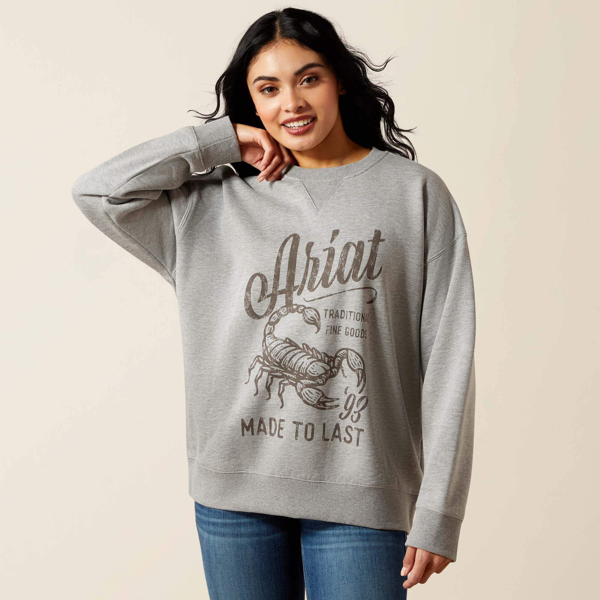 Women Scorpion Script Oversized Sweatshirt | Ariat near me
