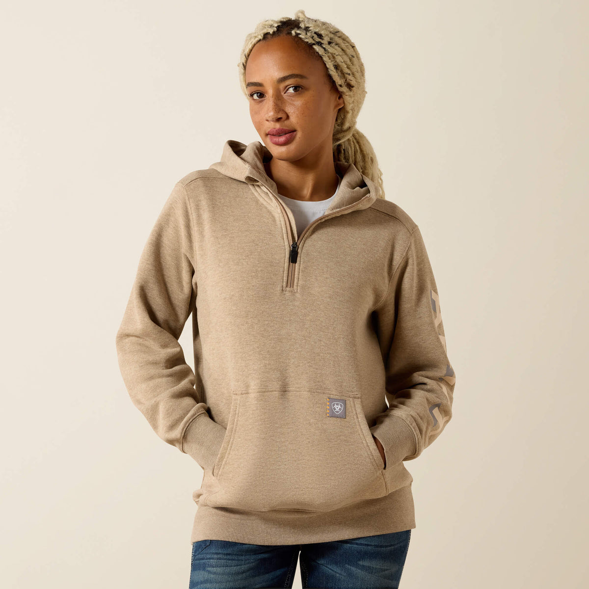 Women Rebar Lightweight Logo 1/2 Zip Hoodie | Ariat near me